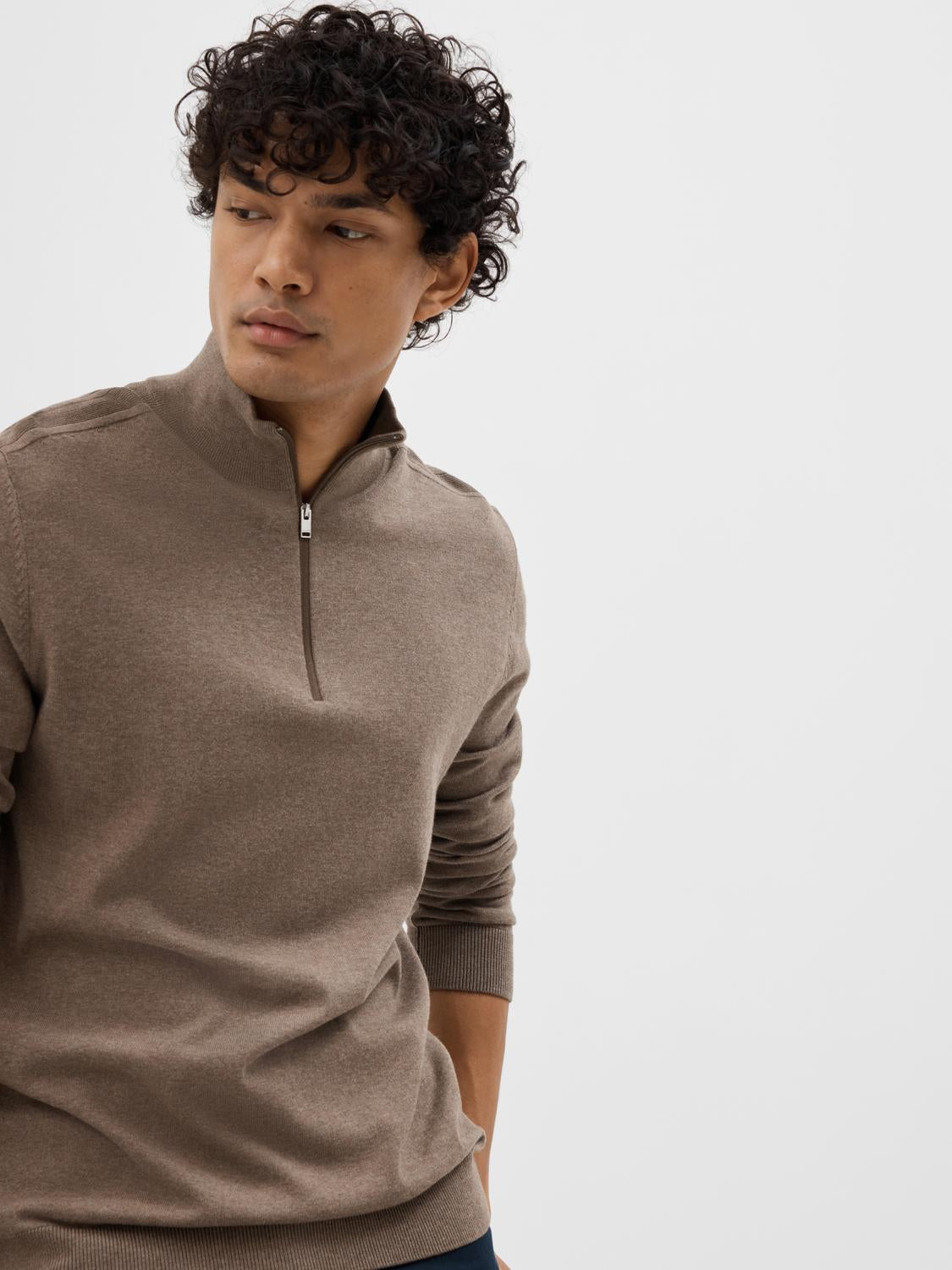 Slhberg Ls Half Zip Noos