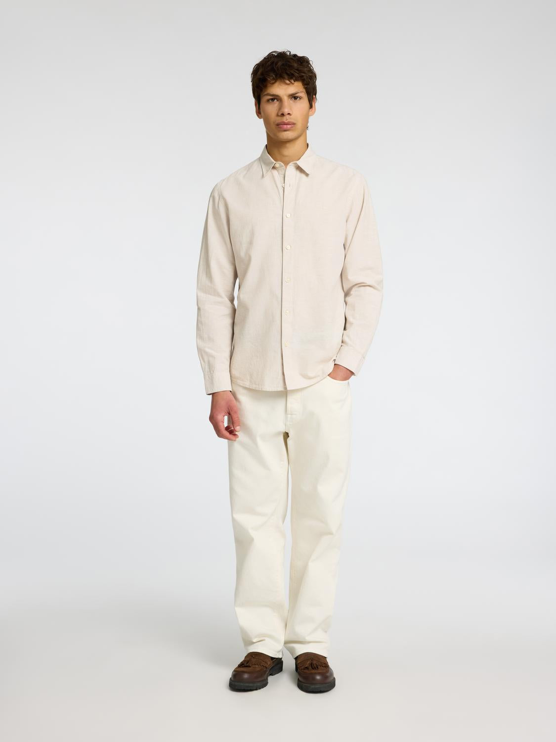 Slhslim-Sun Shirt Ls Noos