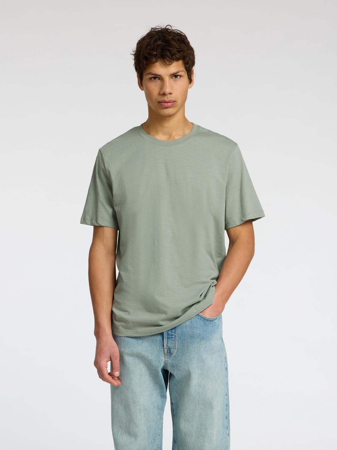 T-SHIRTS - Slhaspen Slub Ss O-Neck Tee Noos - - Hr Ravn