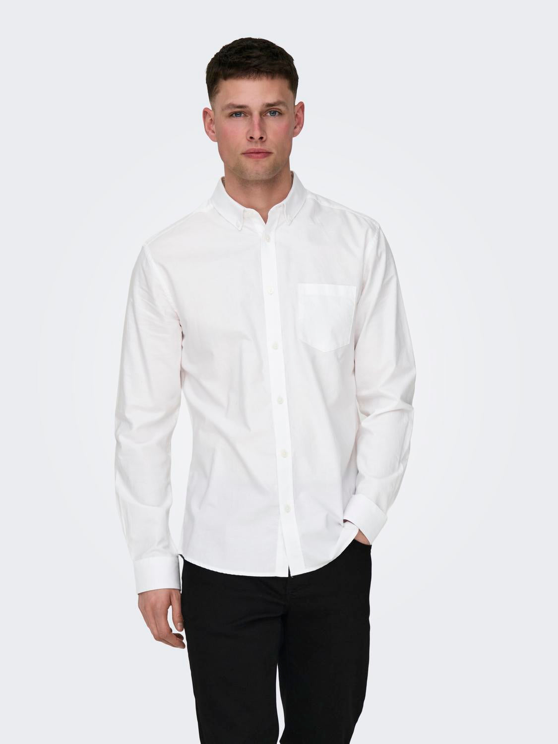 LANGE SKJORTER - Onsalvaro Slim Ls Oxford Shirt Noos Frml - - Hr Ravn