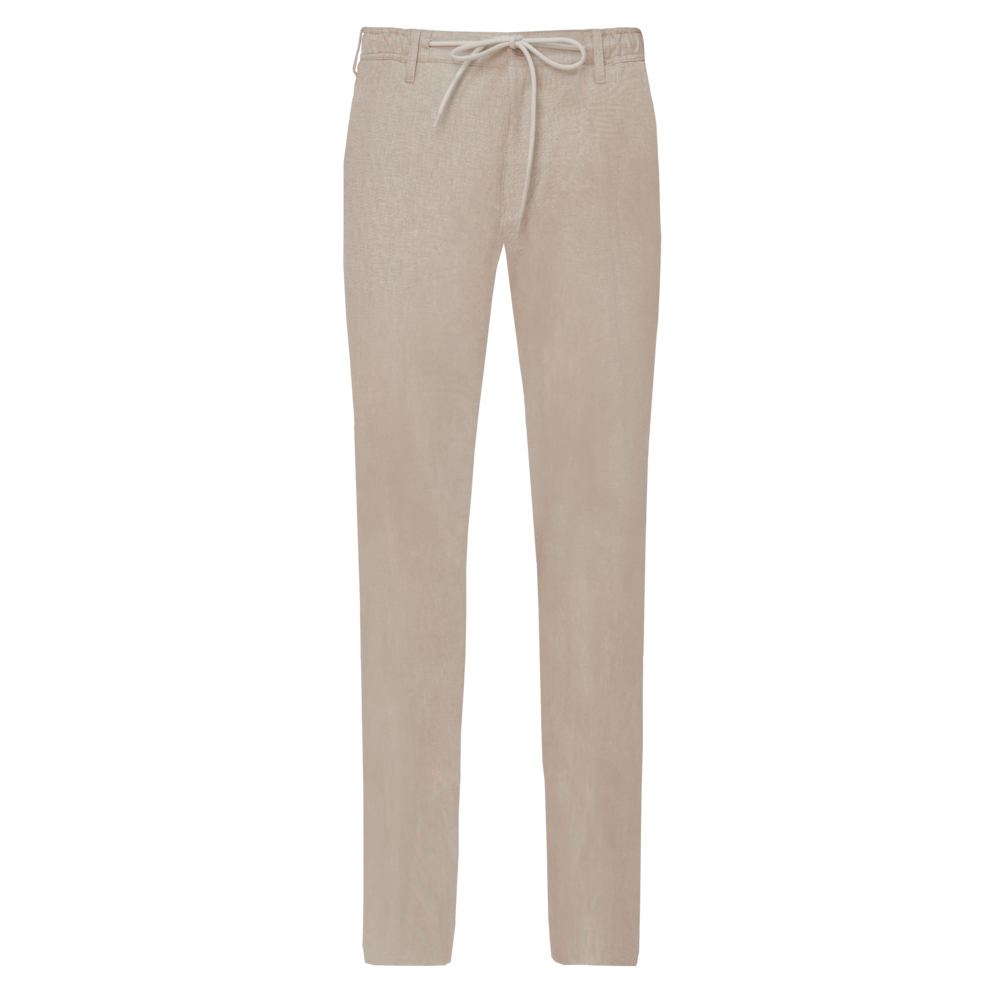 BUKSER - Linen Trousers With Elastic Relaxed Fit -  - Hr Ravn