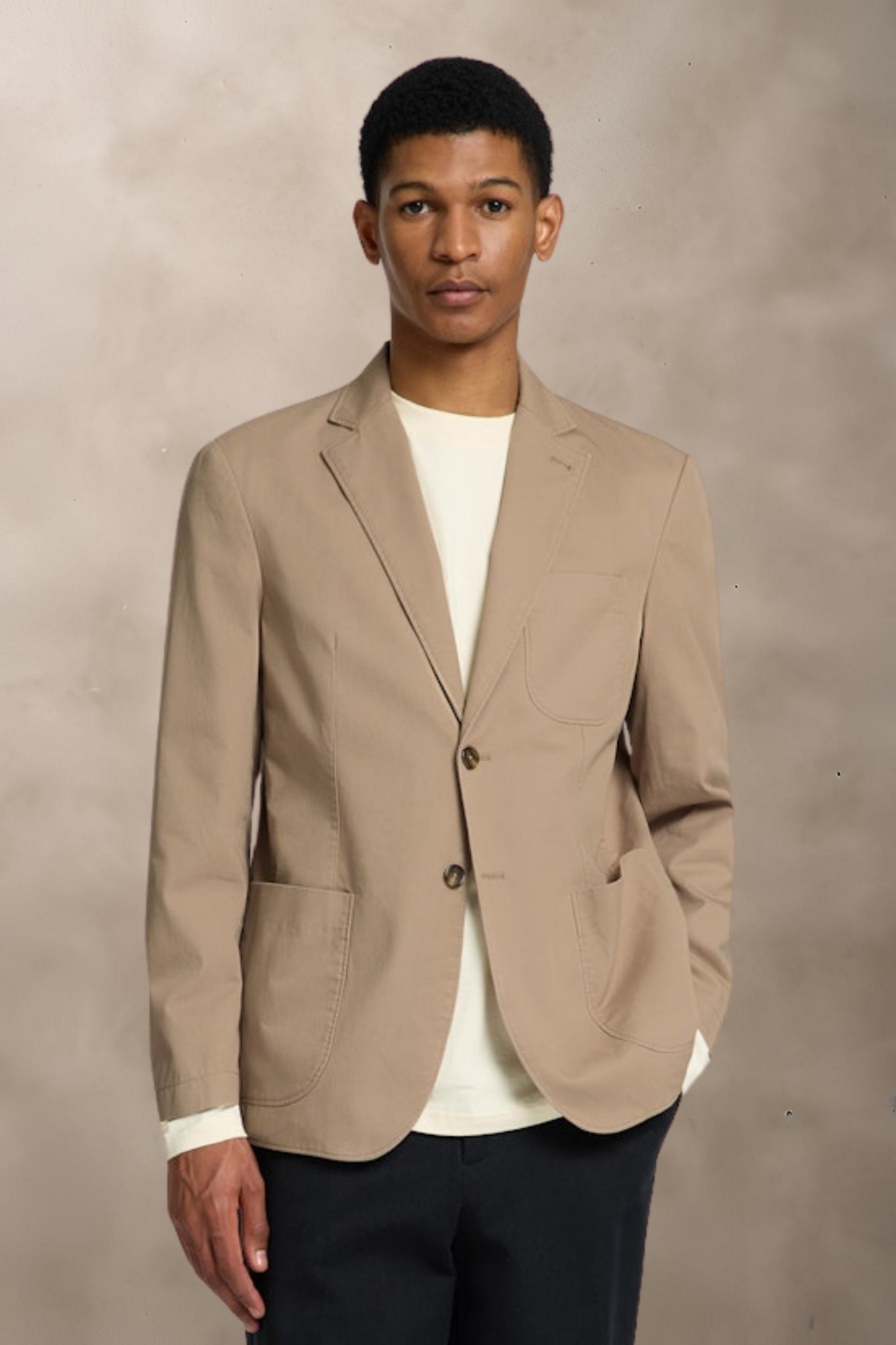 Sandfarvet Casual Blazer