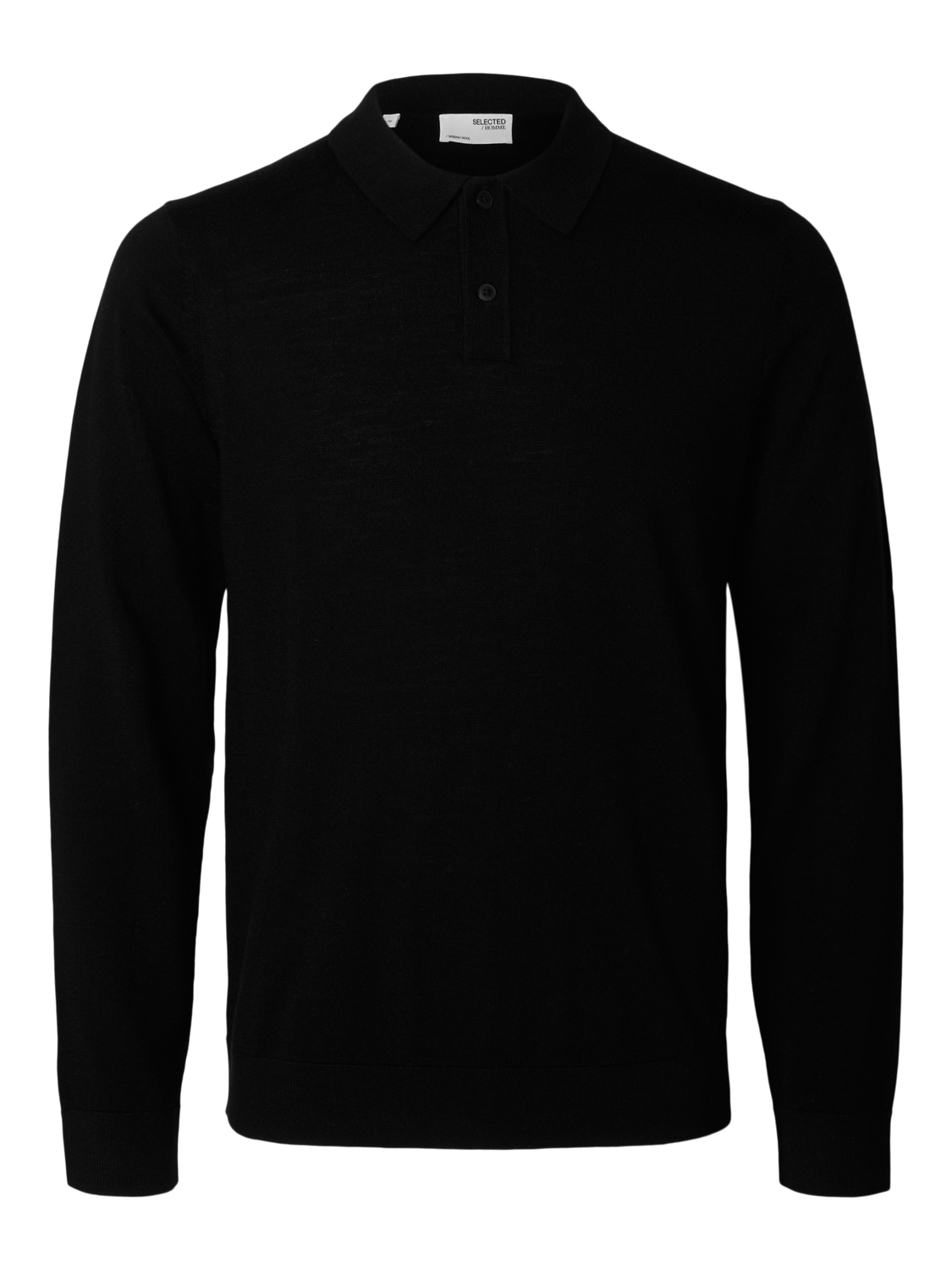 Pullovers - Slhtray Ls Knit Merino Polo Noos - - Hr Ravn