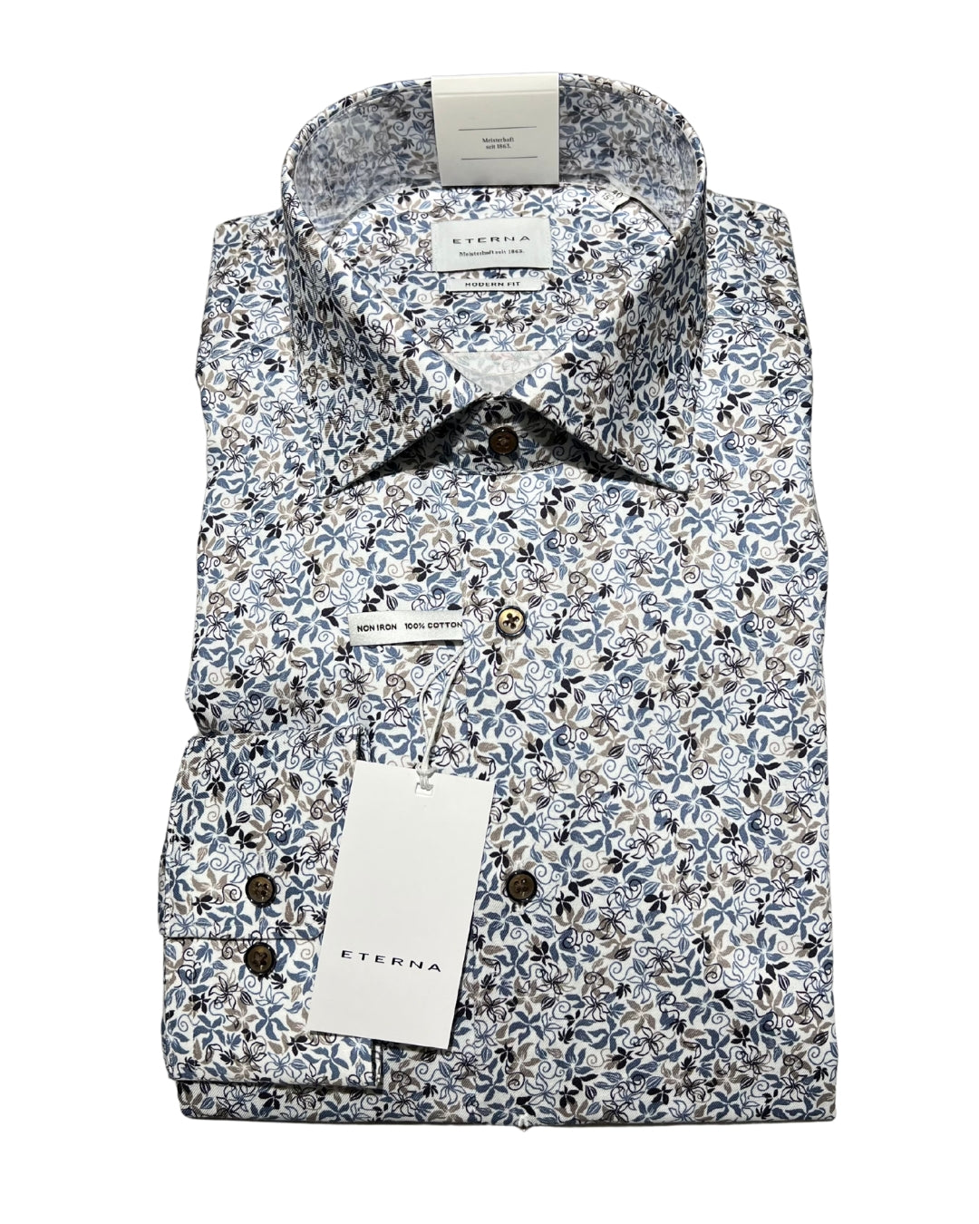 Eterna Modern Fit Texture Cotton