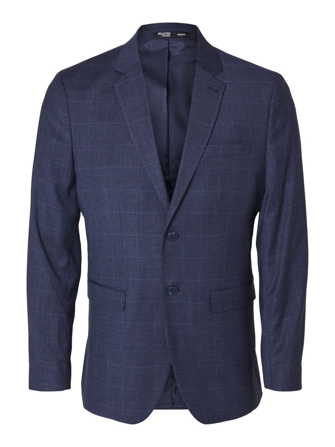 Blazers - Slhslim-Neil Dark Blue Check Blz Noos - - Hr Ravn