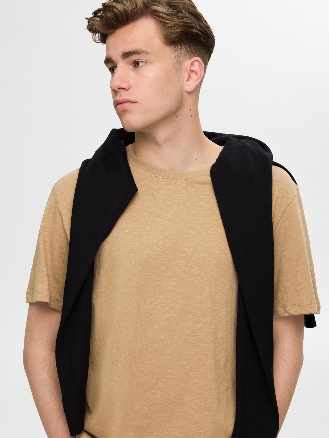 T-SHIRTS - Slhaspen Slub Ss O-Neck Tee Noos - - Hr Ravn