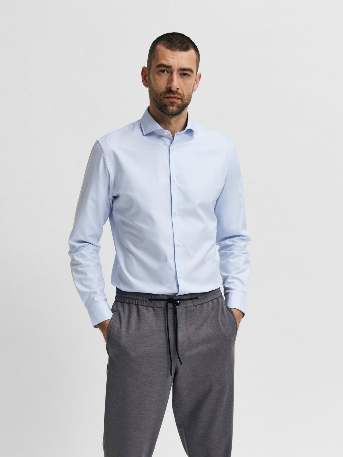 Slhslim-Ethan Shirt Ls Cut Away Noos