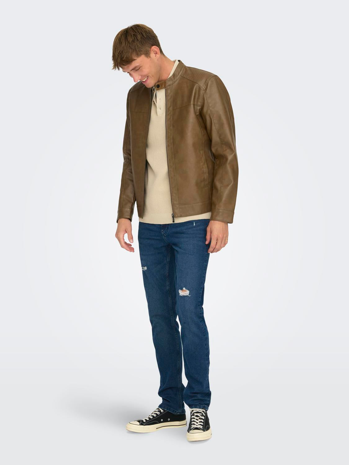 Onsmike Pu Racer Jacket Otw Noos