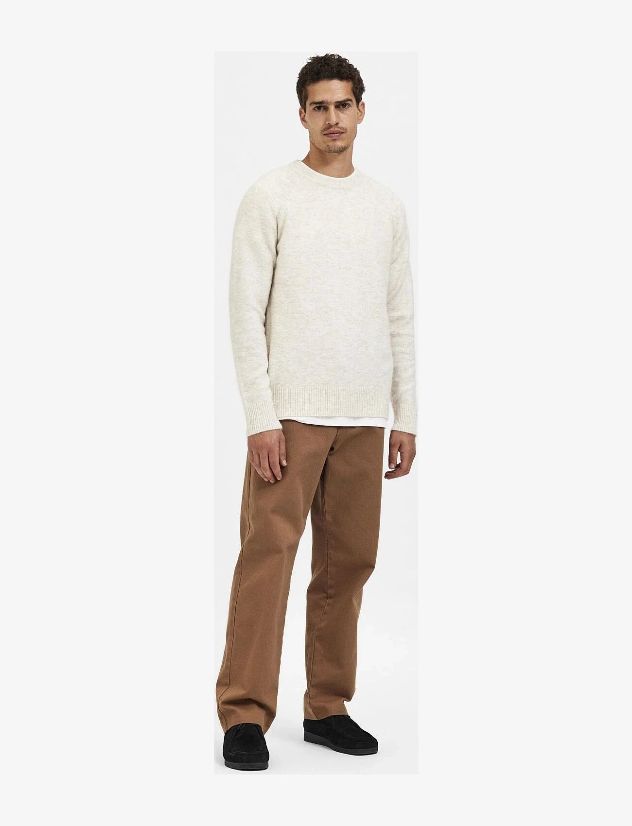 STRIK - SLHRAI LS KNIT CREW NECK - - Hr Ravn