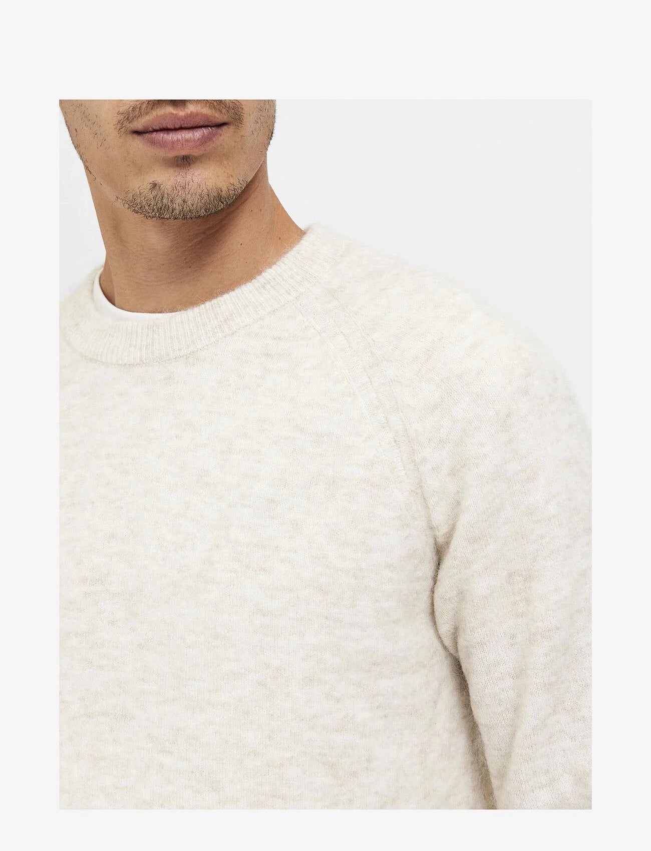 STRIK - SLHRAI LS KNIT CREW NECK - - Hr Ravn