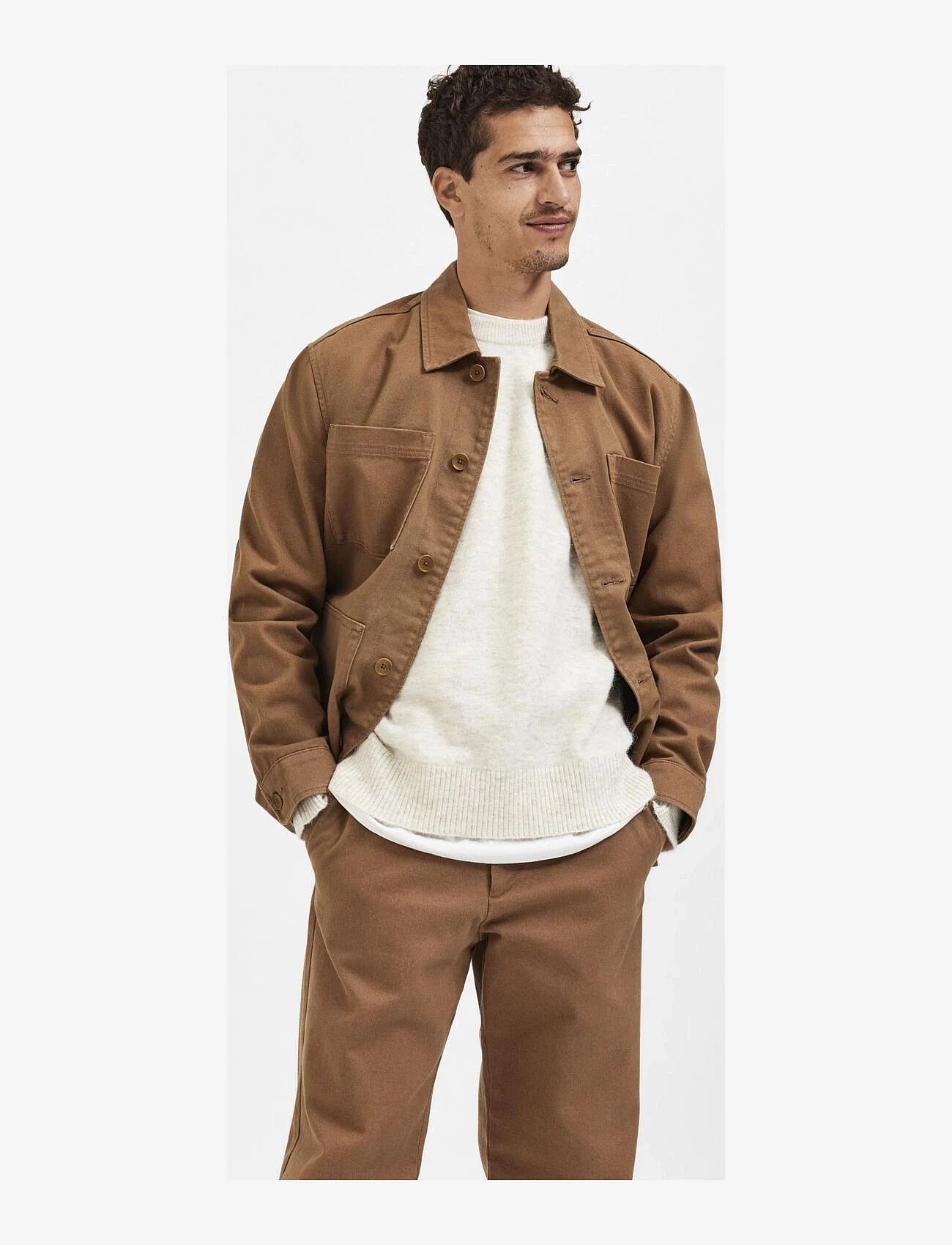 STRIK - SLHRAI LS KNIT CREW NECK - - Hr Ravn