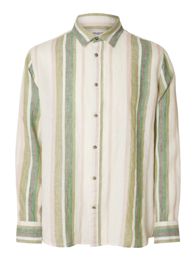 SLHRELAX-LINEN WIDE STRIPE - LANGE SKJORTER - - Hr Ravn