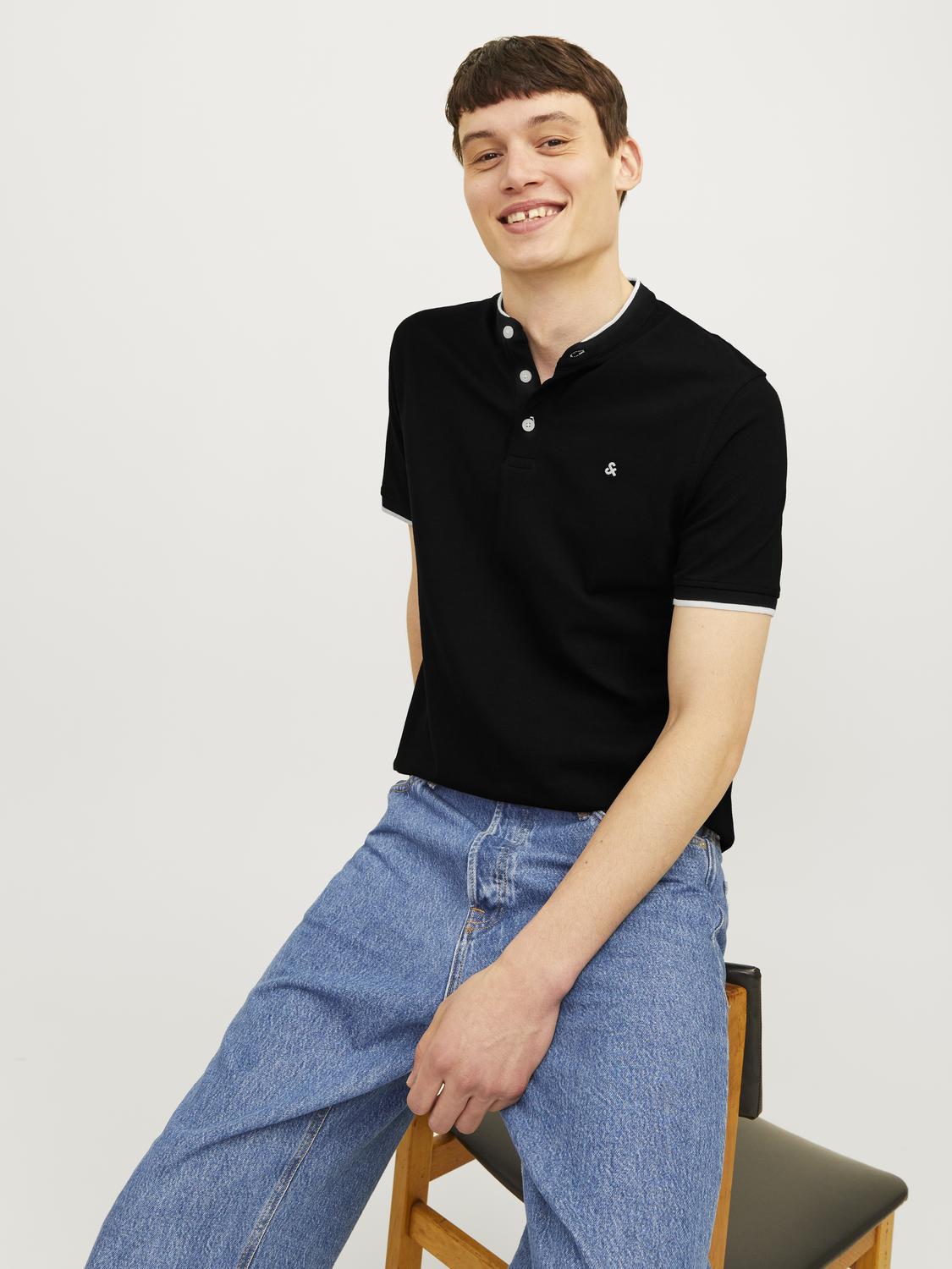 Polo Shirts - Jjepaulos Mao Polo Ss Noos - - Hr Ravn