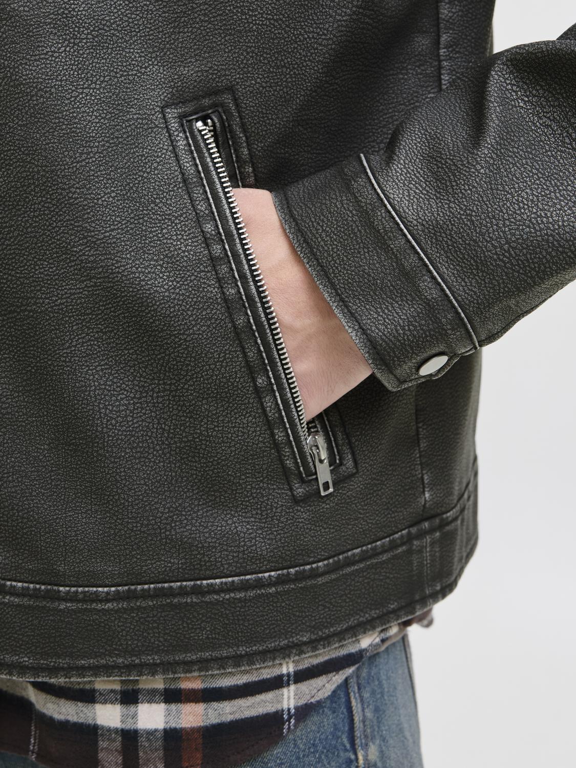 OVERTØJ - Jjecasablanca Pu Jacket Noos - - Hr Ravn