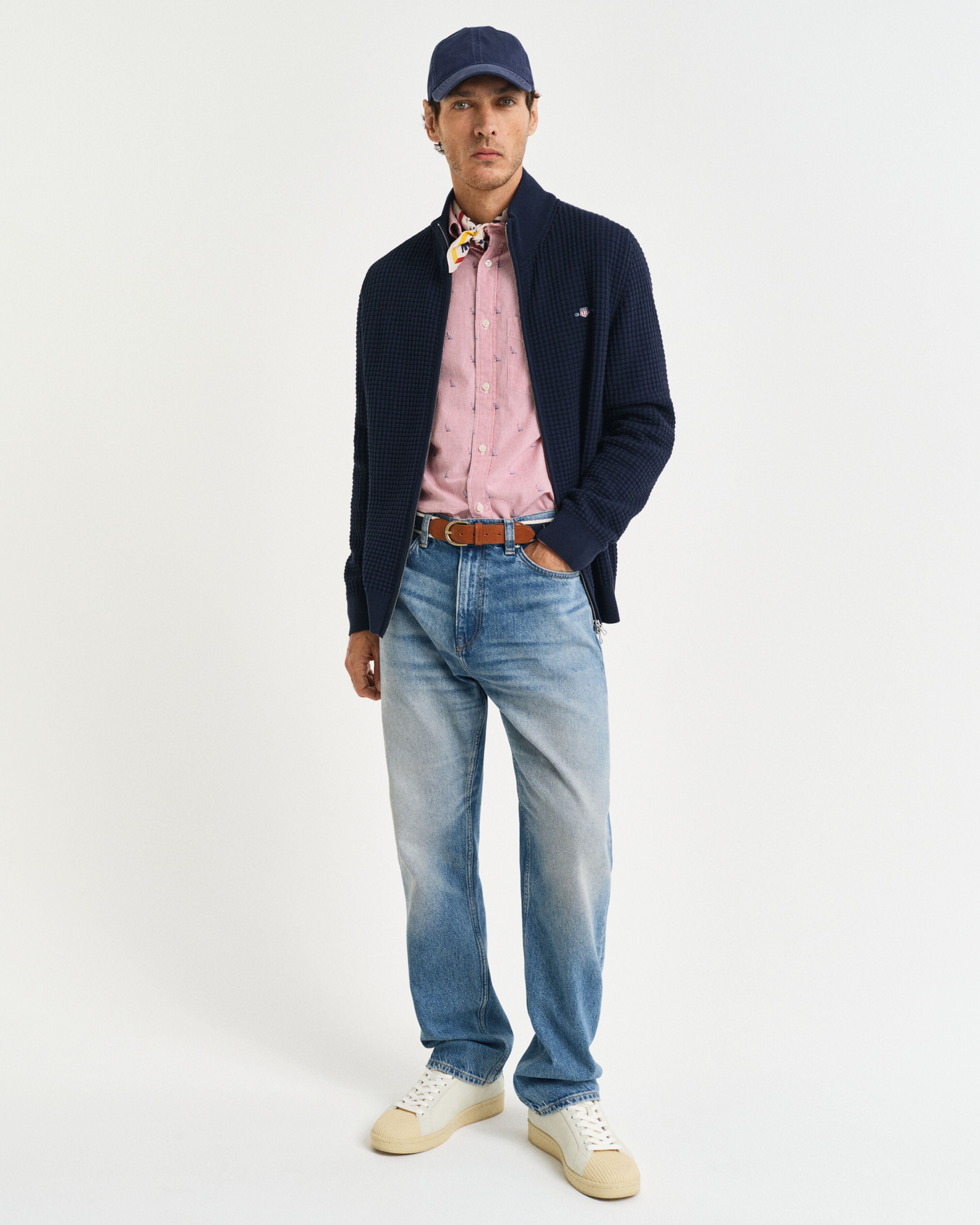 STRIK - Zipped Textured Cotton Cardigan - - Hr Ravn