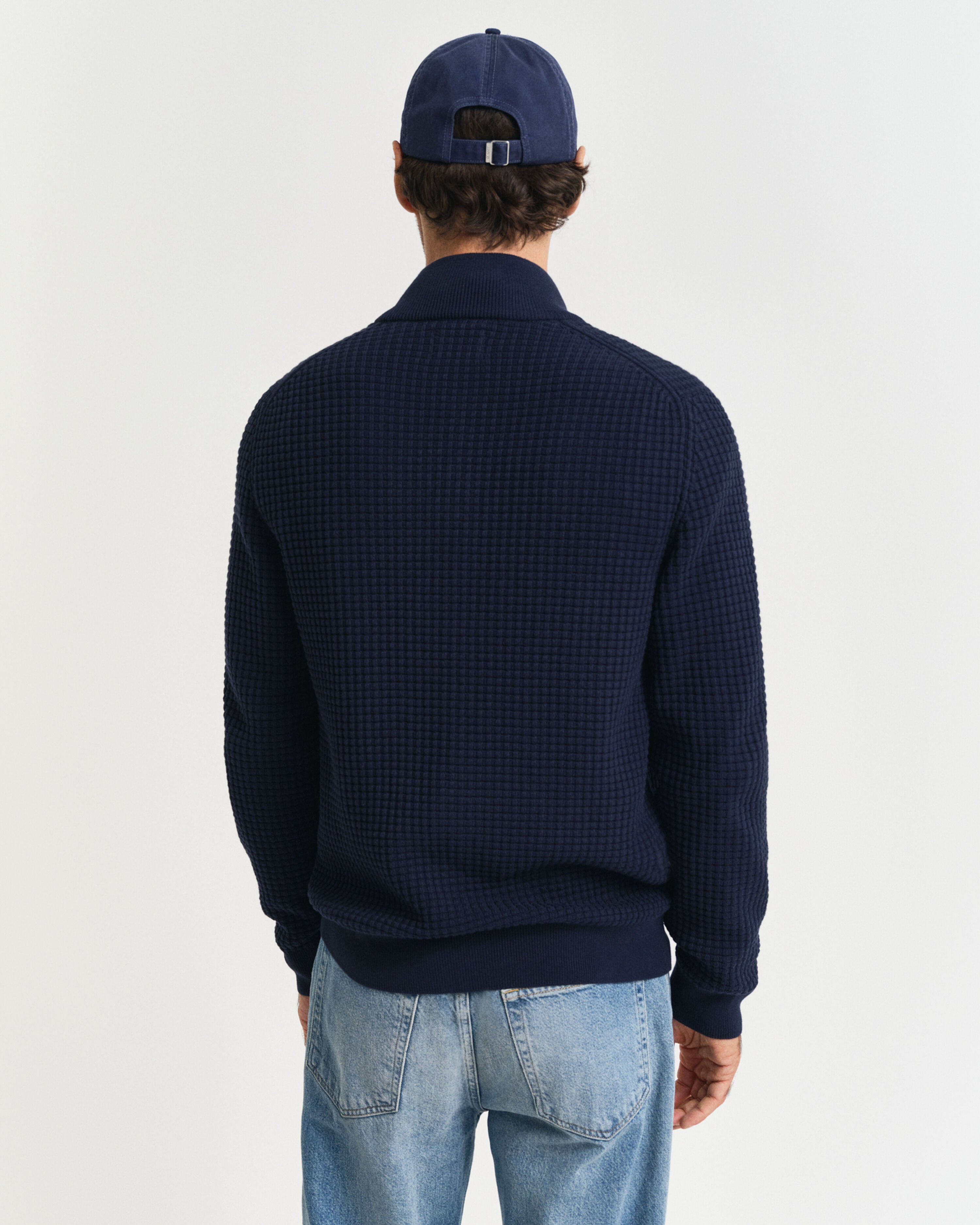 STRIK - Zipped Textured Cotton Cardigan - - Hr Ravn