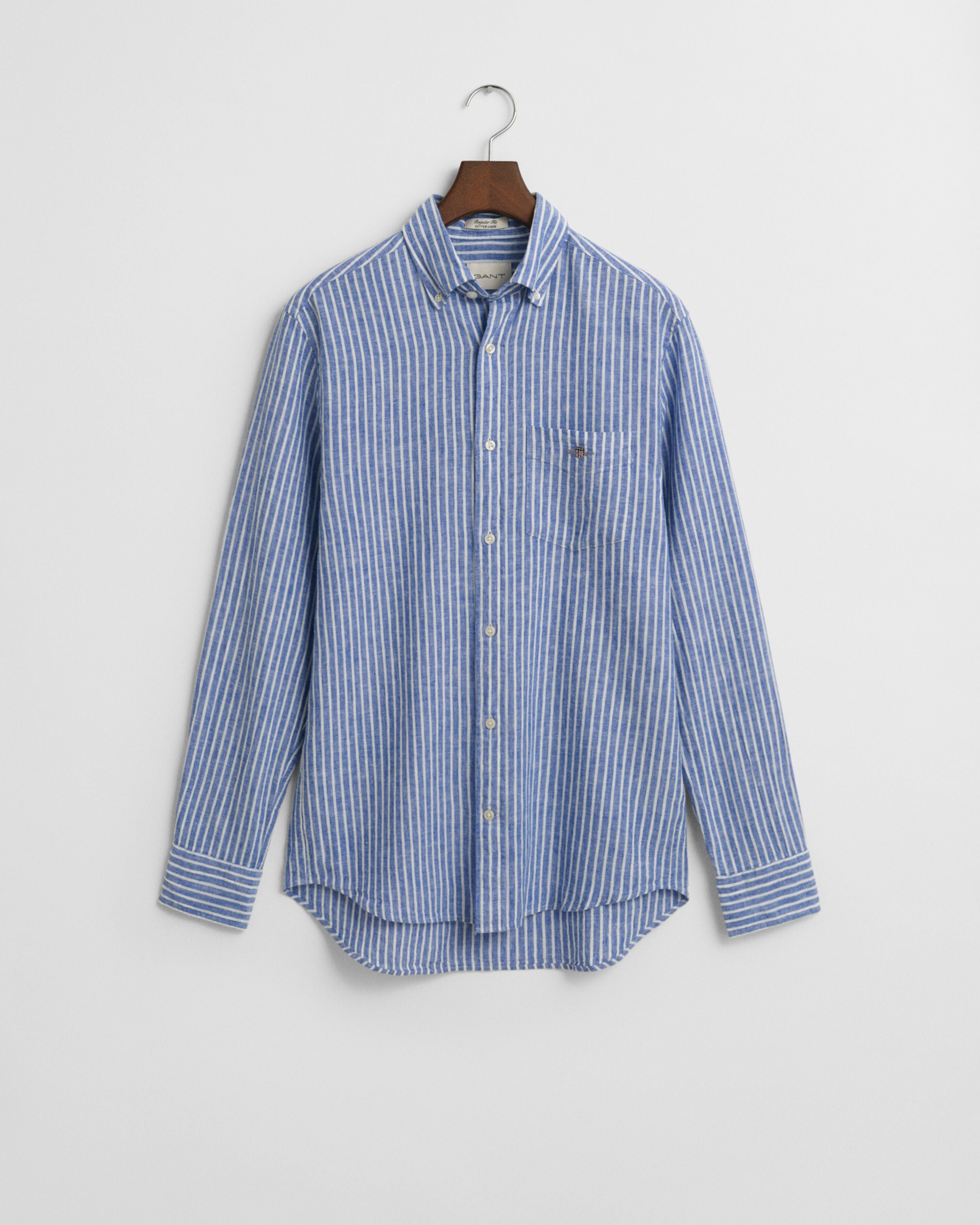 Reg Cotton Linen Stripe Shirt