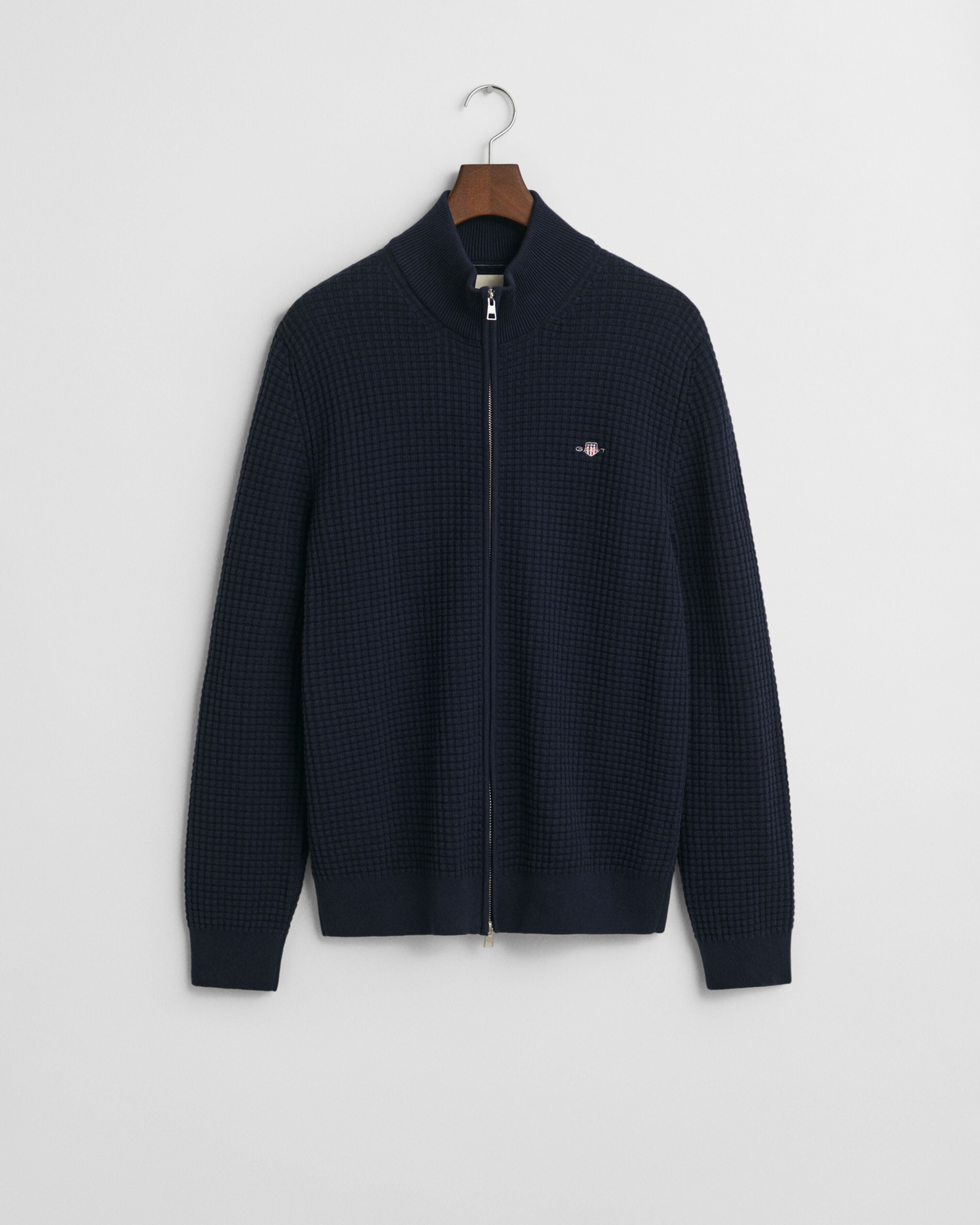 STRIK - Zipped Textured Cotton Cardigan - - Hr Ravn