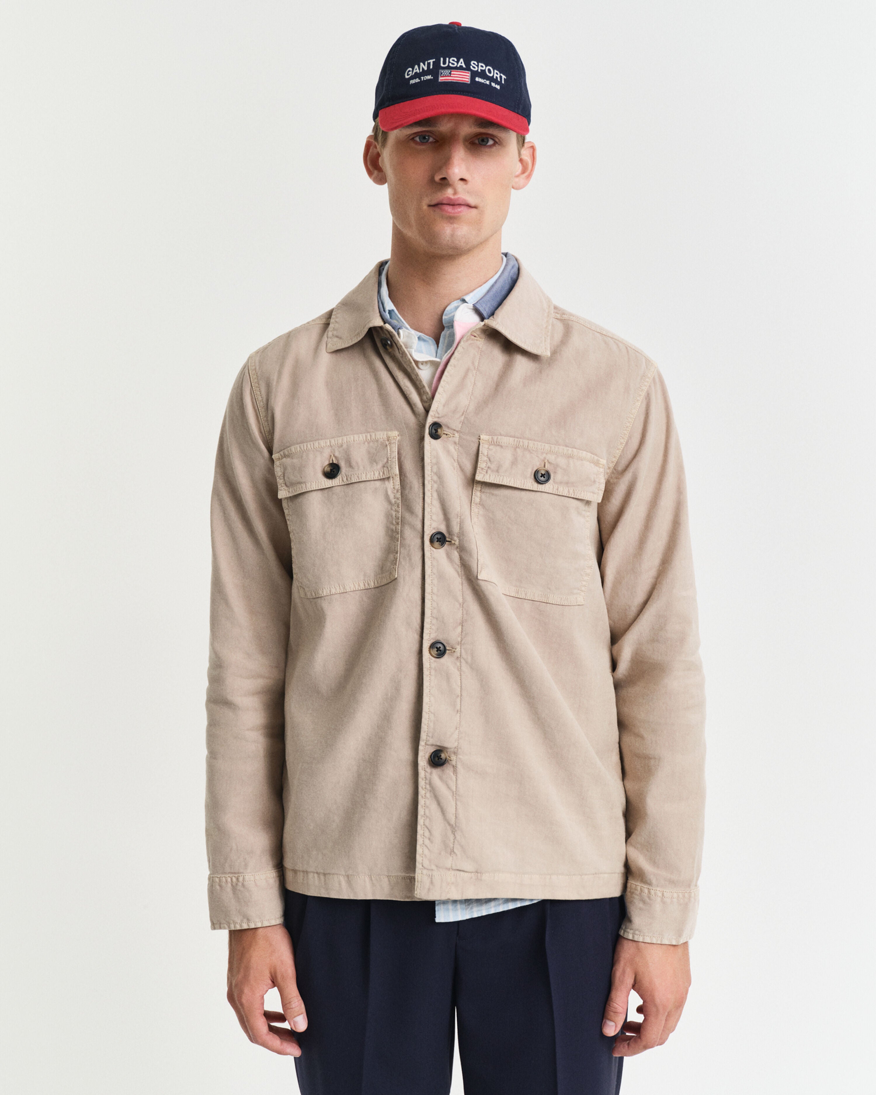 Reg Cot/Linen Overshirt