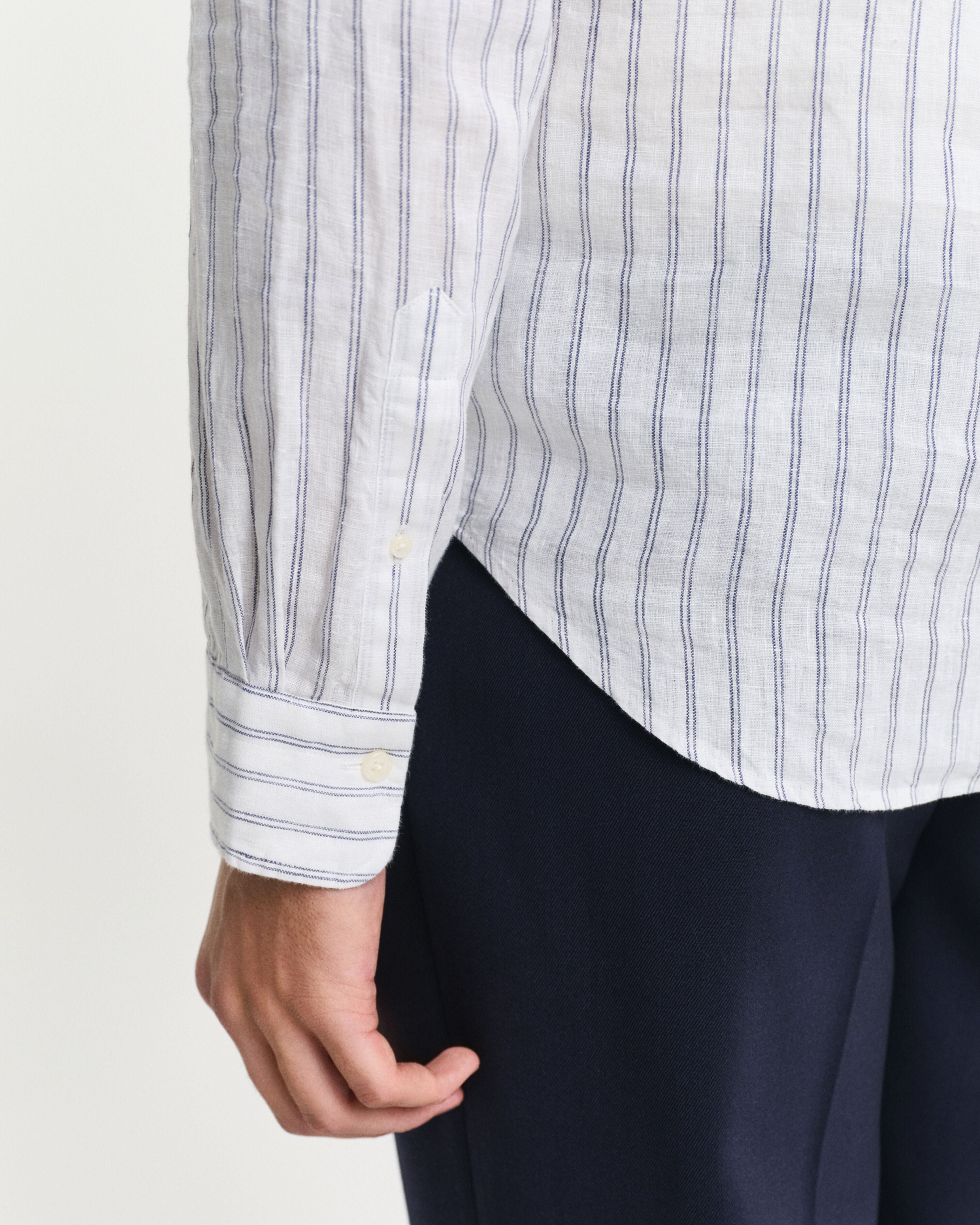 Reg Linen Stripe Shirt