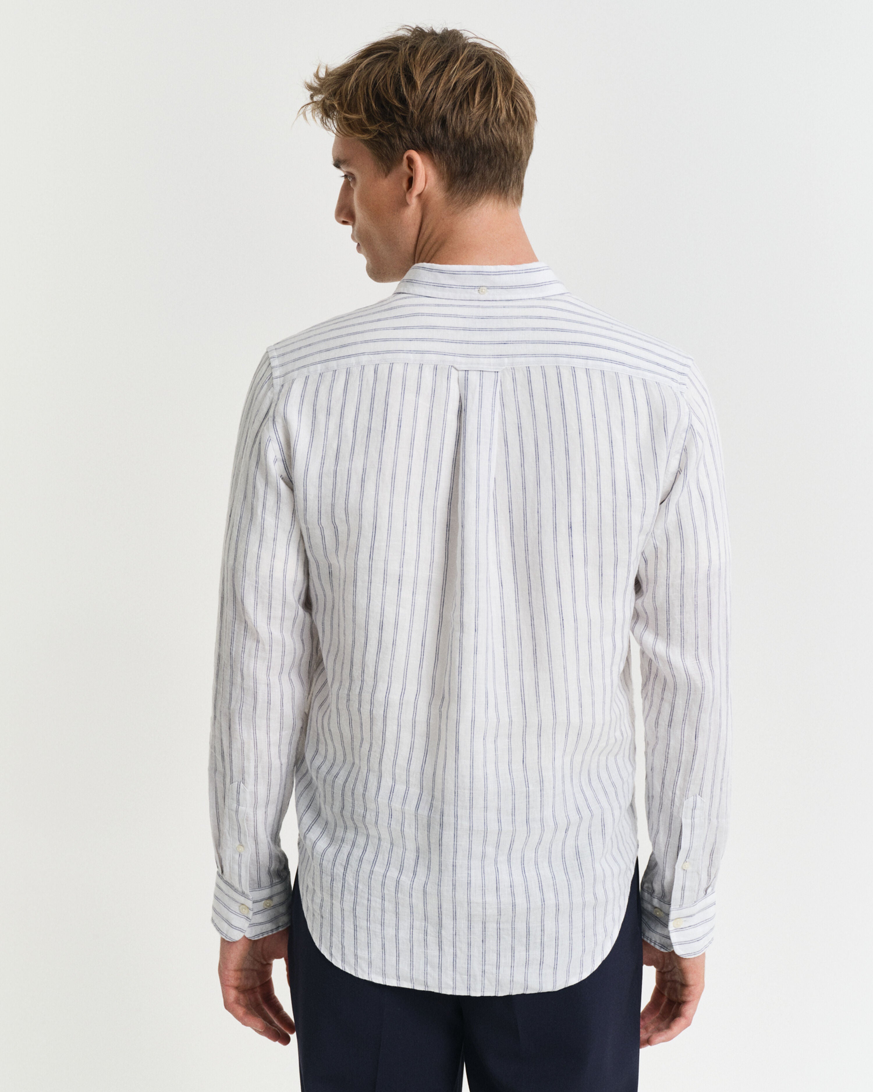 Reg Linen Stripe Shirt
