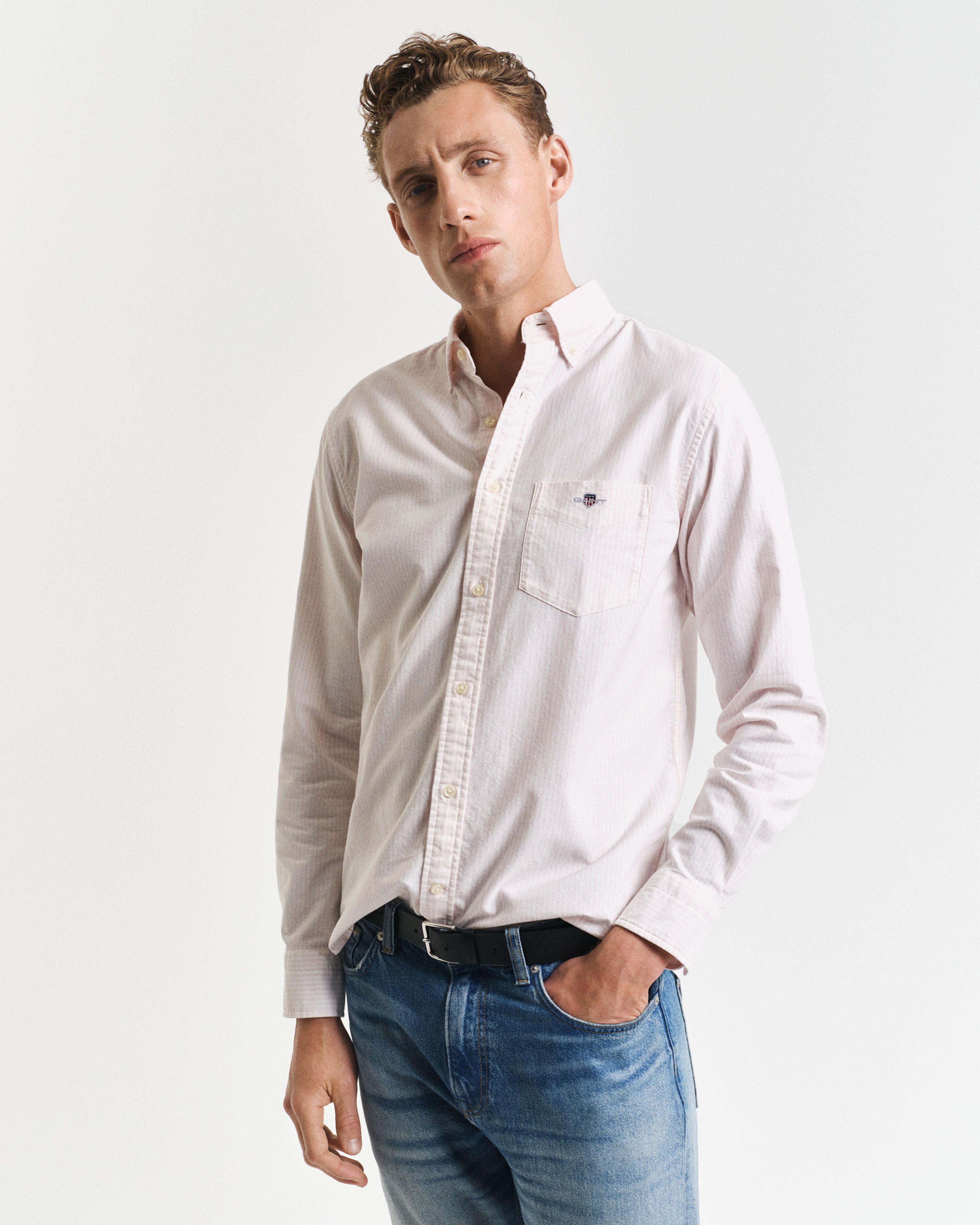 LANGE SKJORTER - Reg Classic Oxford Stripe Shirt - - Hr Ravn