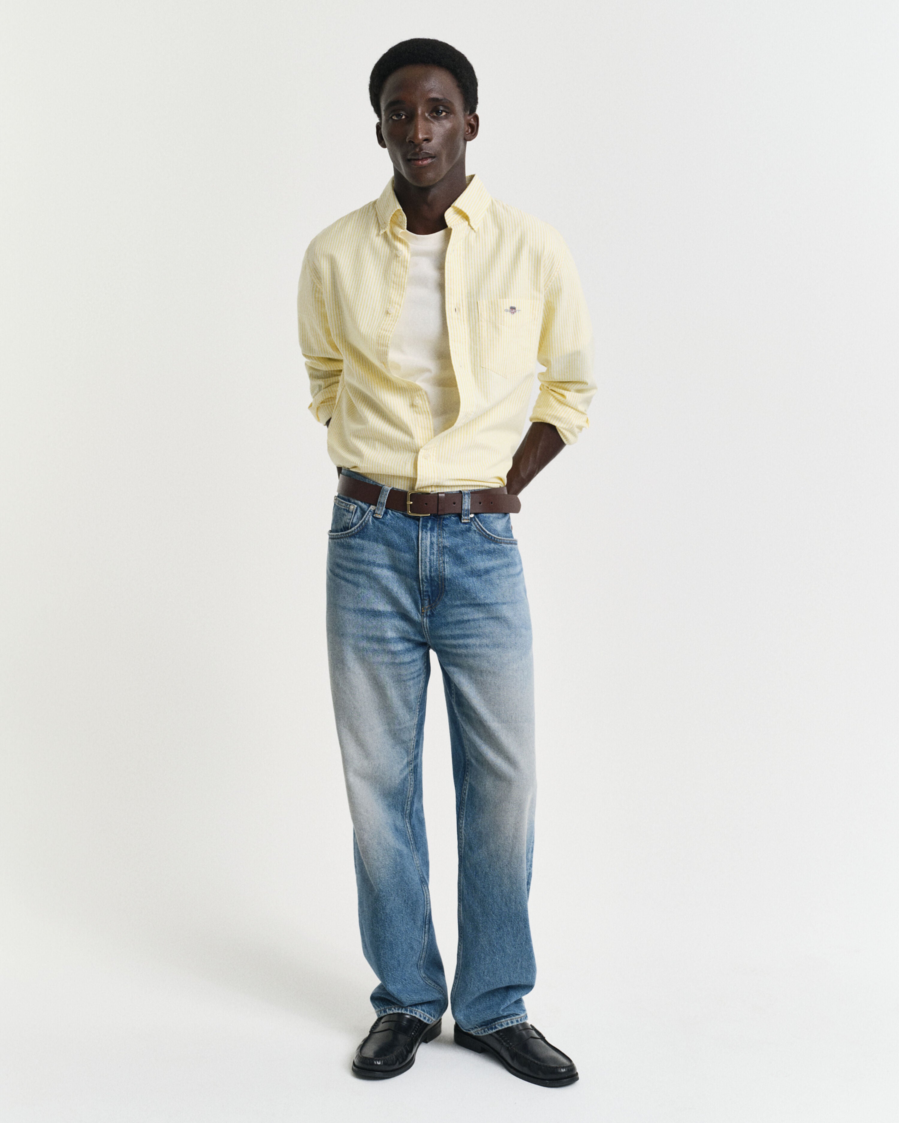 LANGE SKJORTER - Reg Classic Oxford Stripe Shirt - - Hr Ravn