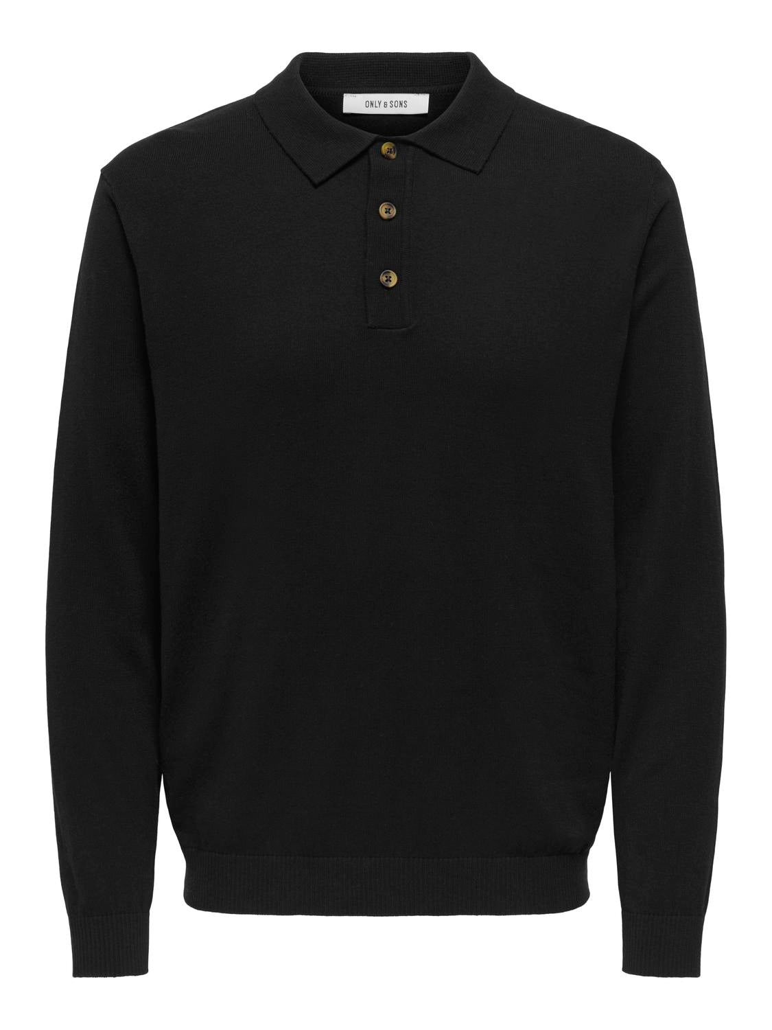 Polo Shirts - Onsloui Reg 12 Ls Mel Polo Knit Noos - - Hr Ravn
