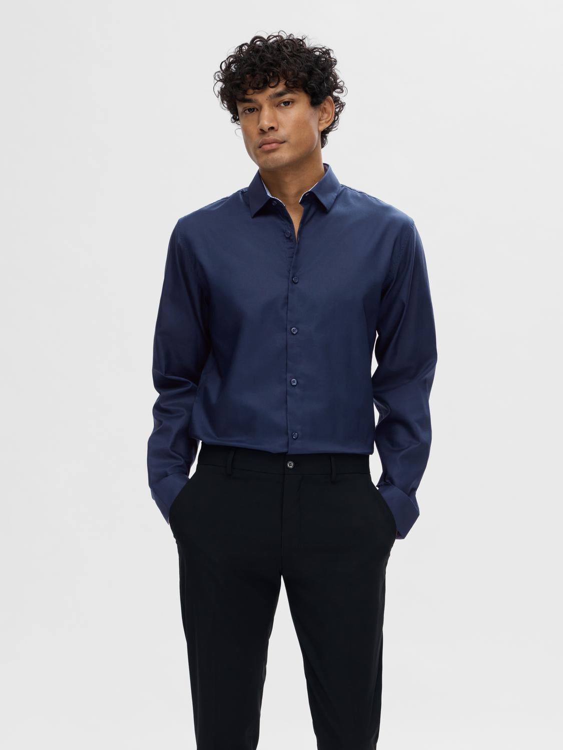 Slhslimnew-Mark Shirt Ls Noos