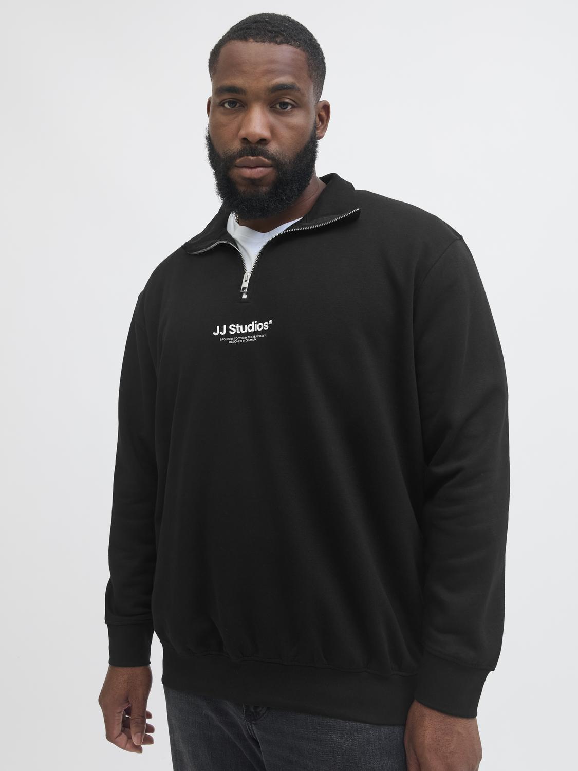 Sweatshirts - Jjesoho Sweat Quarter Zip Hn Noos Pls - - Hr Ravn