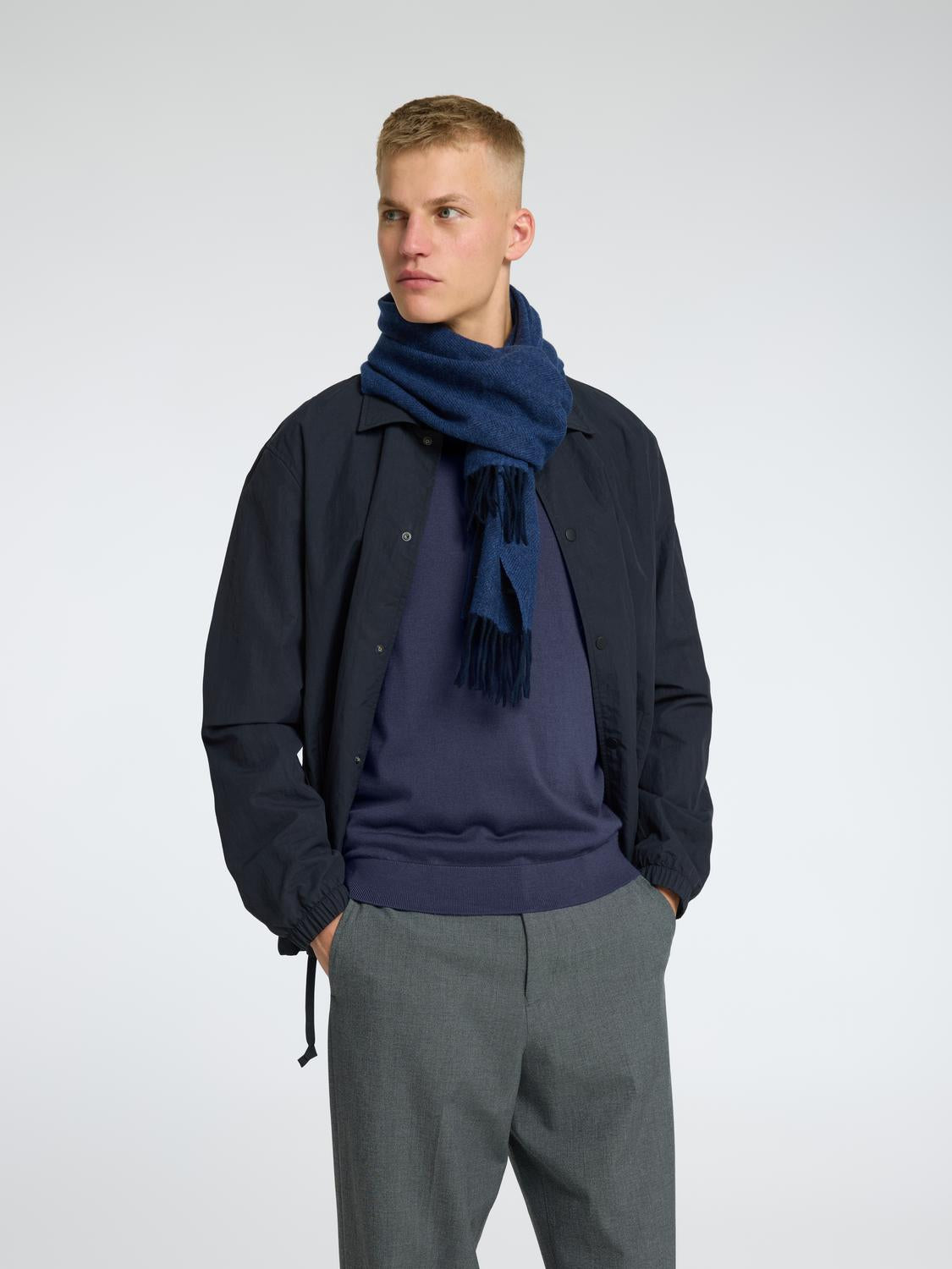 Slhtray Ls Knit Merino Crew Neck Noos