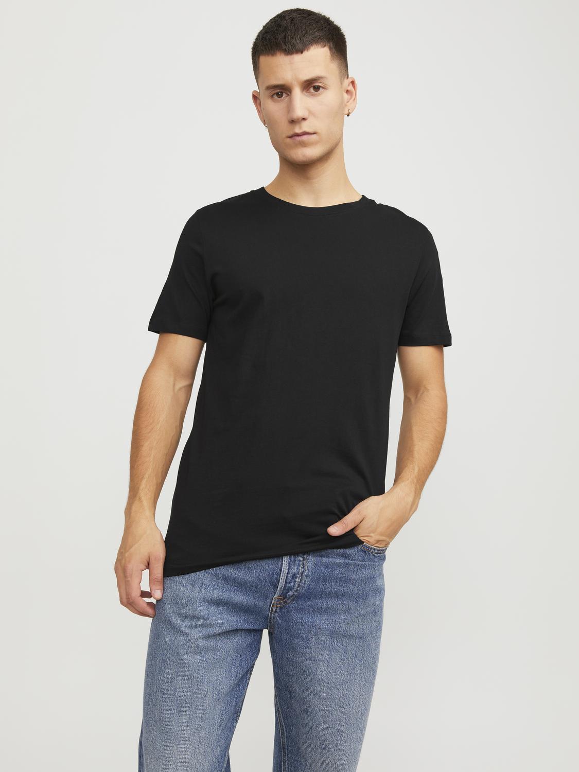 T-shirts - Jjeorganic Basic Tee Ss O-Ne 5Pk Mp Noos - - Hr Ravn