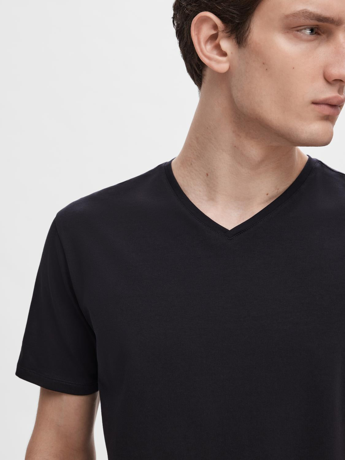 T-SHIRTS - Slhnewpima Ss V-Neck Tee Noos - - Hr Ravn