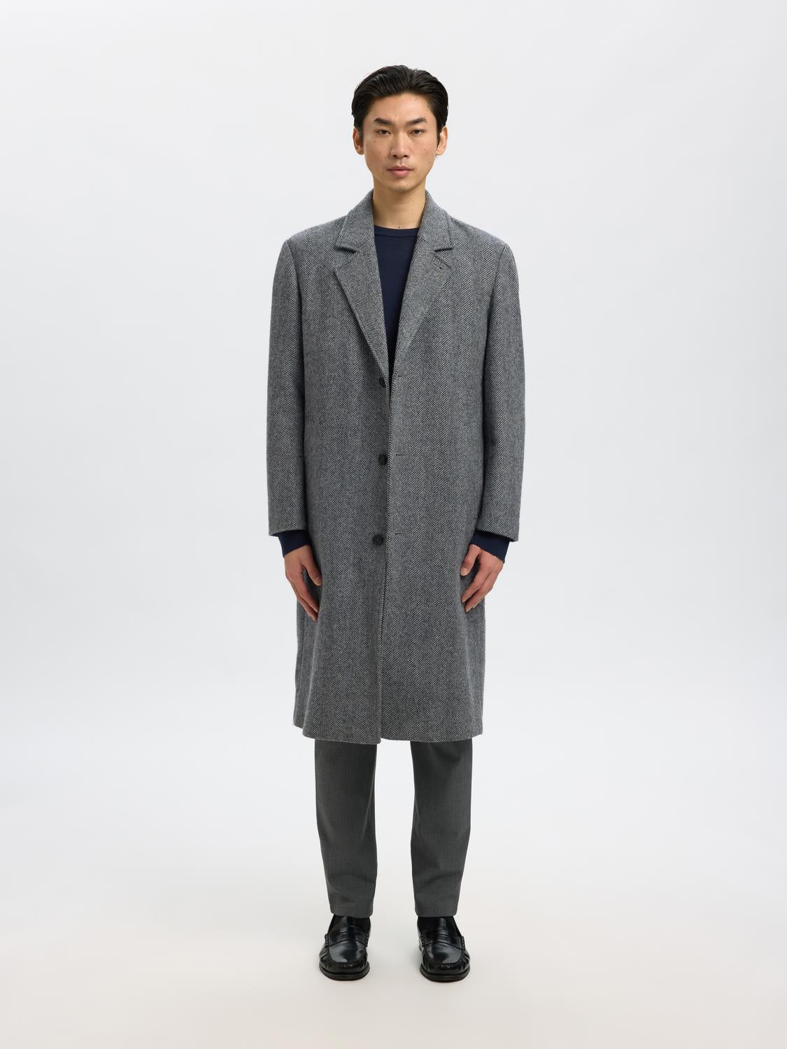 Slhtray Ls Knit Merino Crew Neck Noos