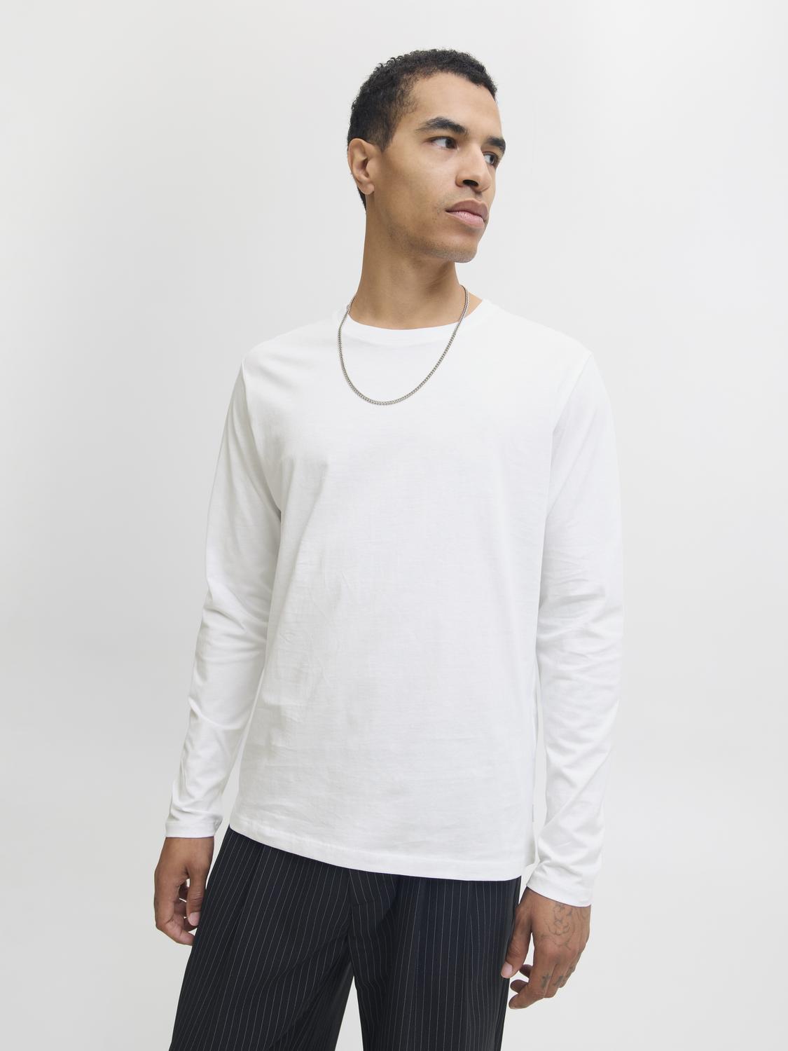 T-shirts - Jjeorganic Basic Tee Ls O-Neck Noos - - Hr Ravn