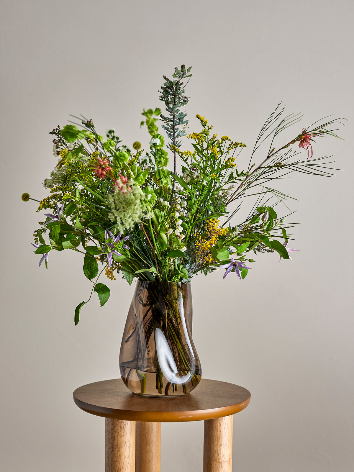 Ingolf Vase, Brun, Glas
