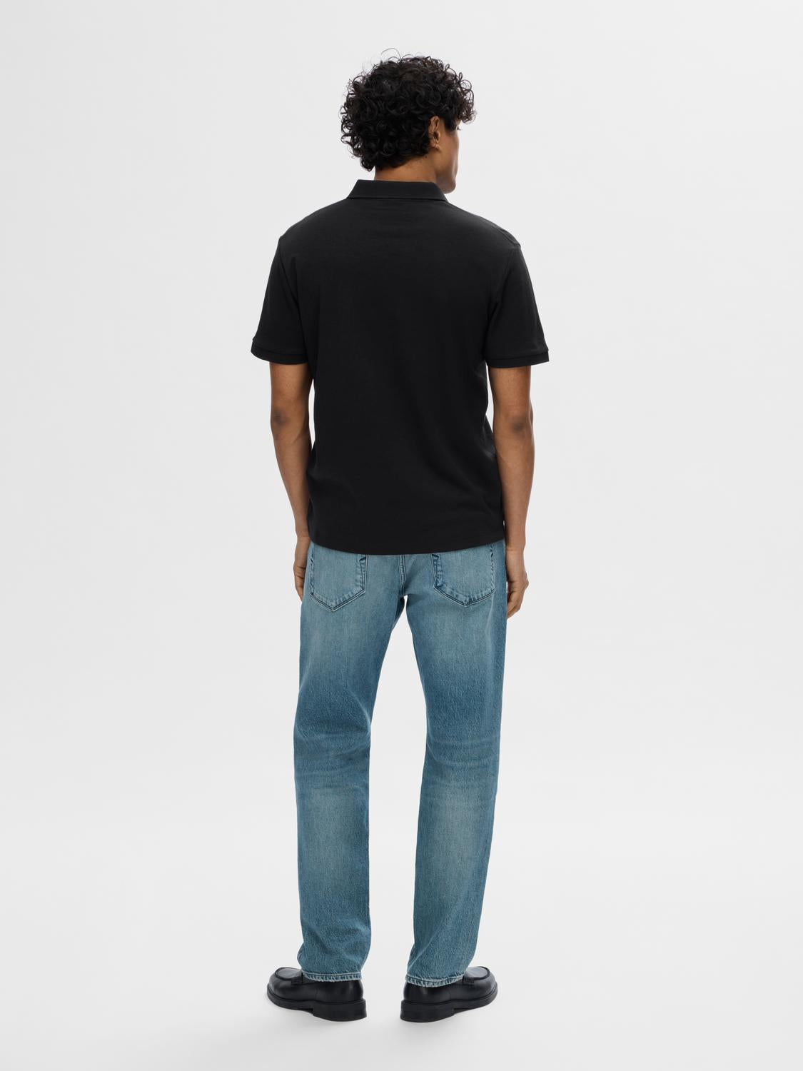 Slhfave Sport Zip Ss Polo Noos
