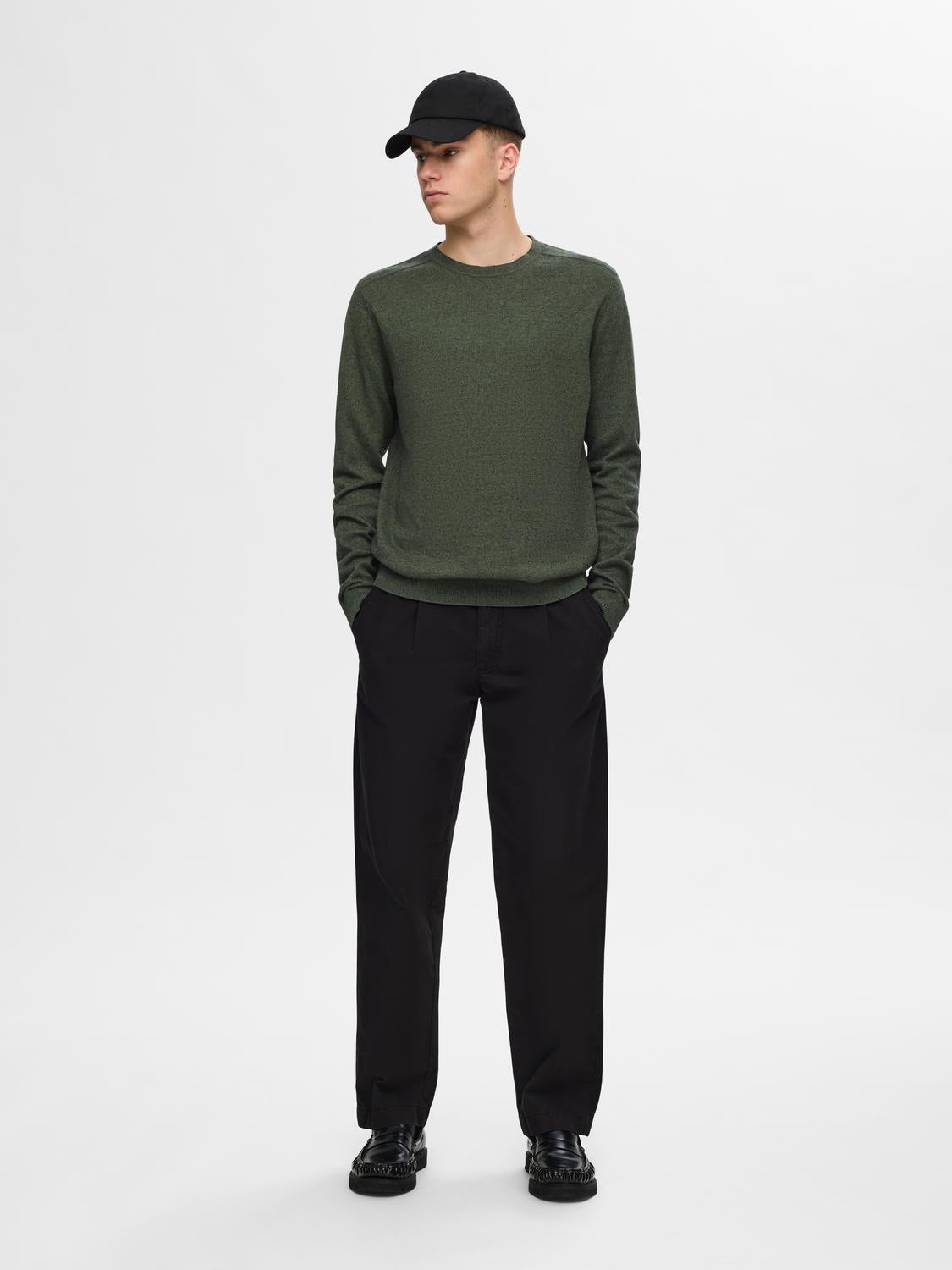 STRIK - Slhberg Crew Neck Noos - - Hr Ravn