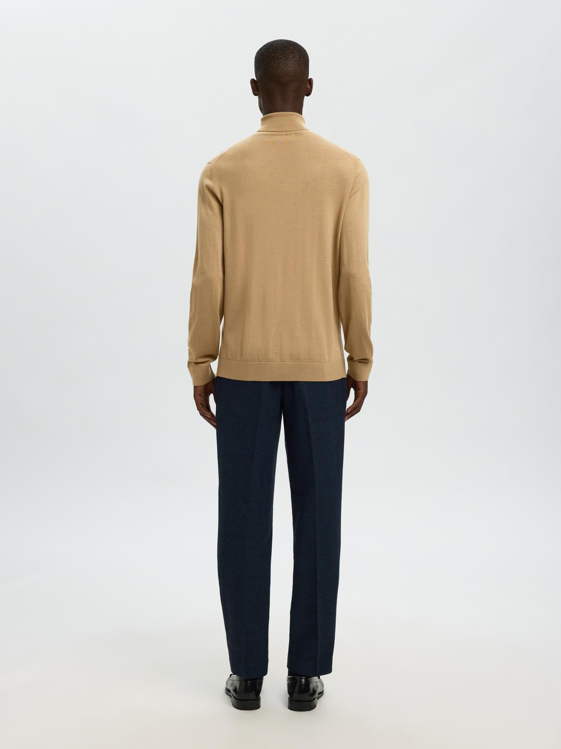 STRIK - Slhtray Ls Knit Merino Roll Neck Noos -  - Hr Ravn