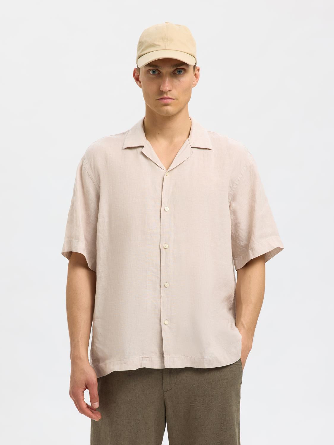 SHORTS - Slhregular-Brody Linen Bld Shorts Noos -  - Hr Ravn