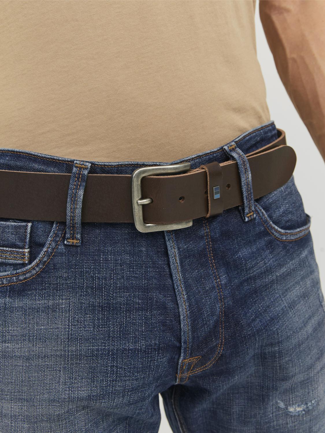 Belts - Jacflag Leather Belt 4 Cm Noos -  - Hr Ravn