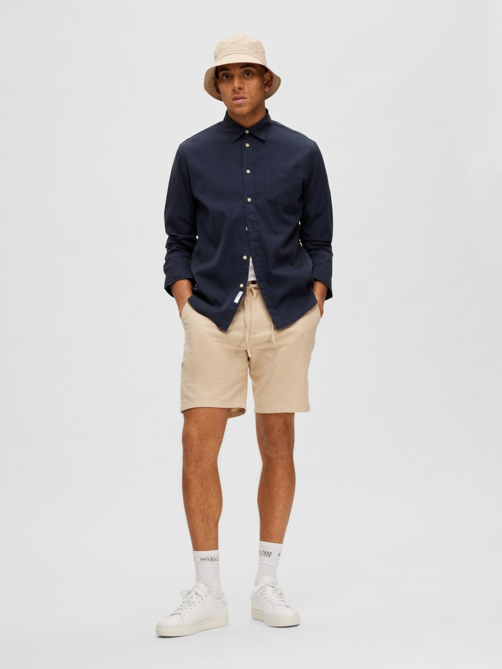 SLHREGULAR-BRODY LINEN SHORTS