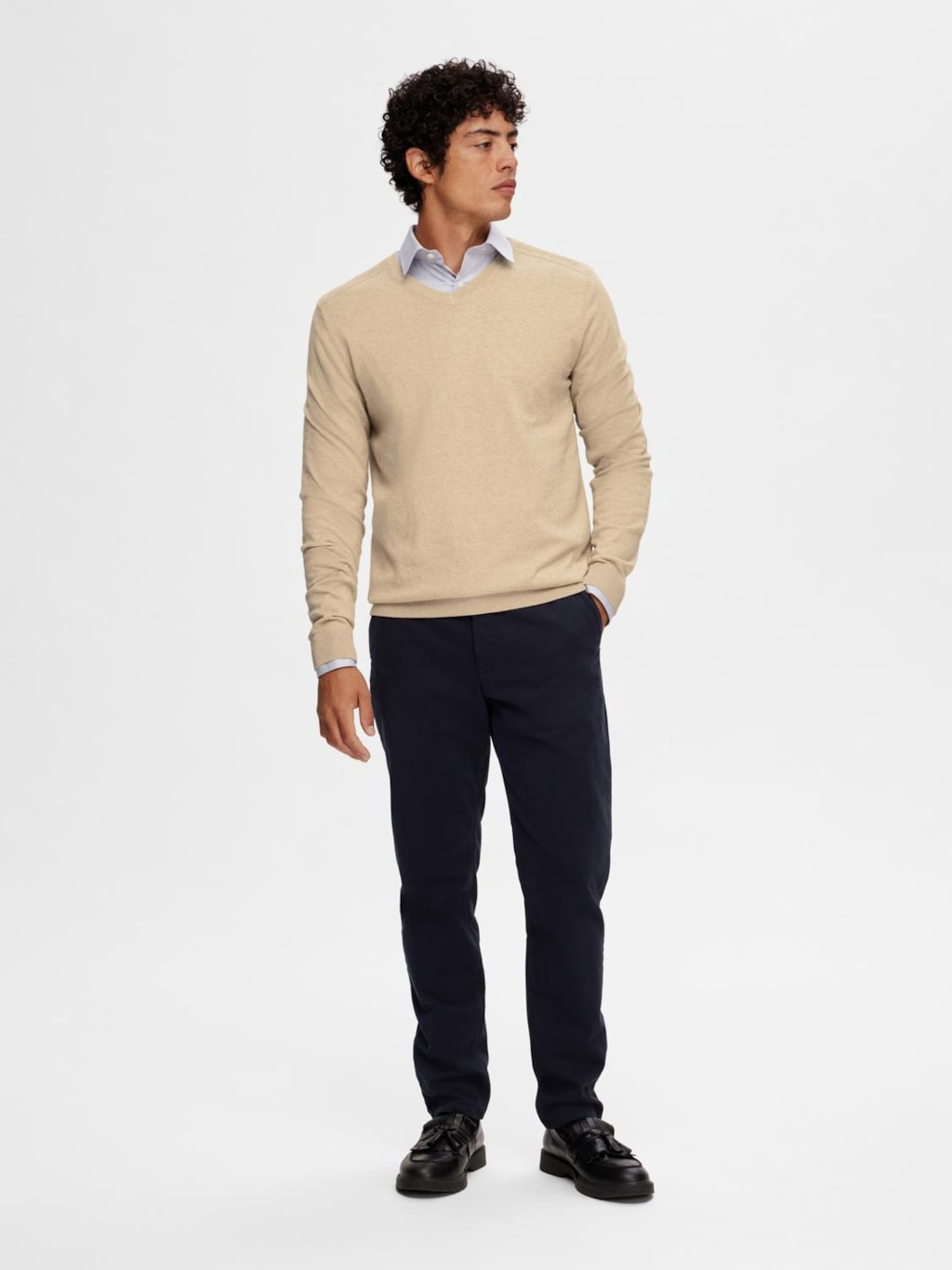 SLHBerg LS Knit V-Neck