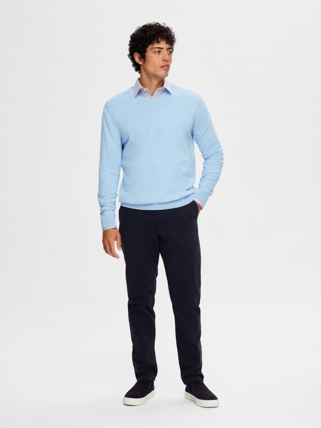 SLHBerg LS Knit V-Neck