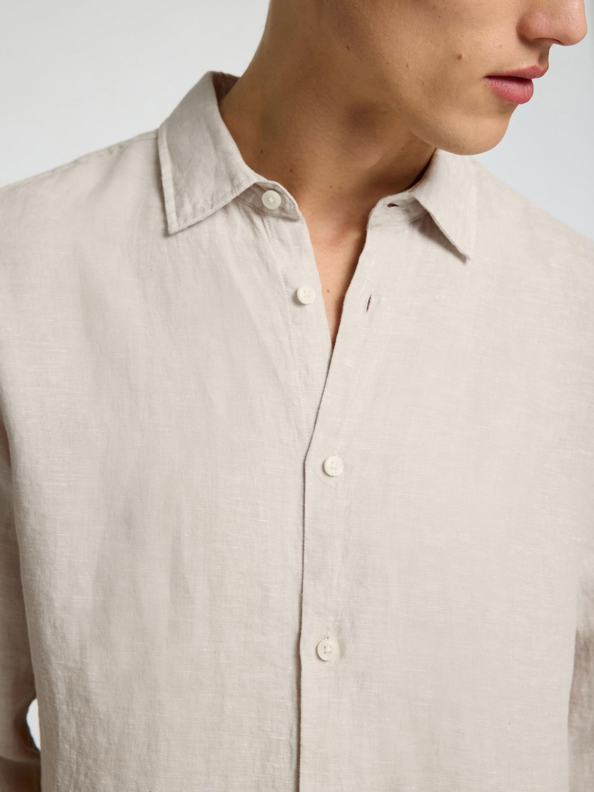 Slhregkylian-Linen Shirt Ls Classic Noos