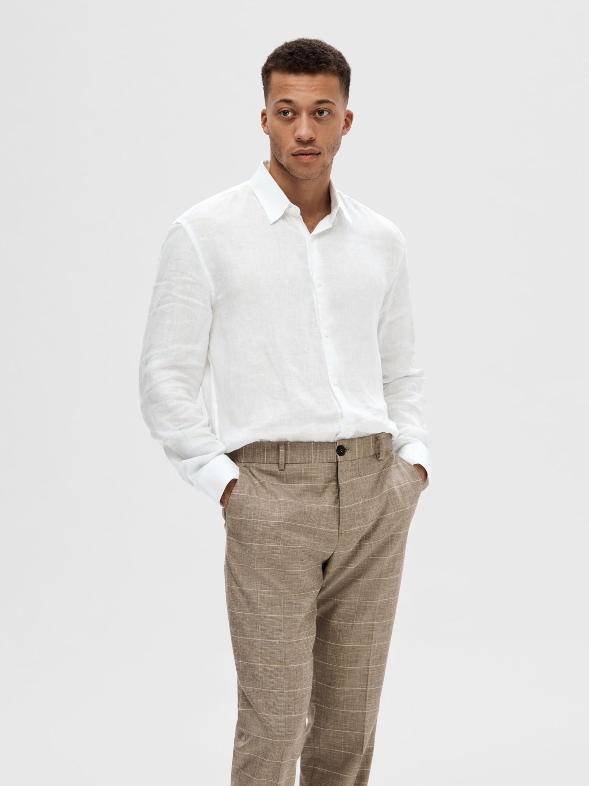 Slhregkylian-Linen Shirt Ls Classic Noos