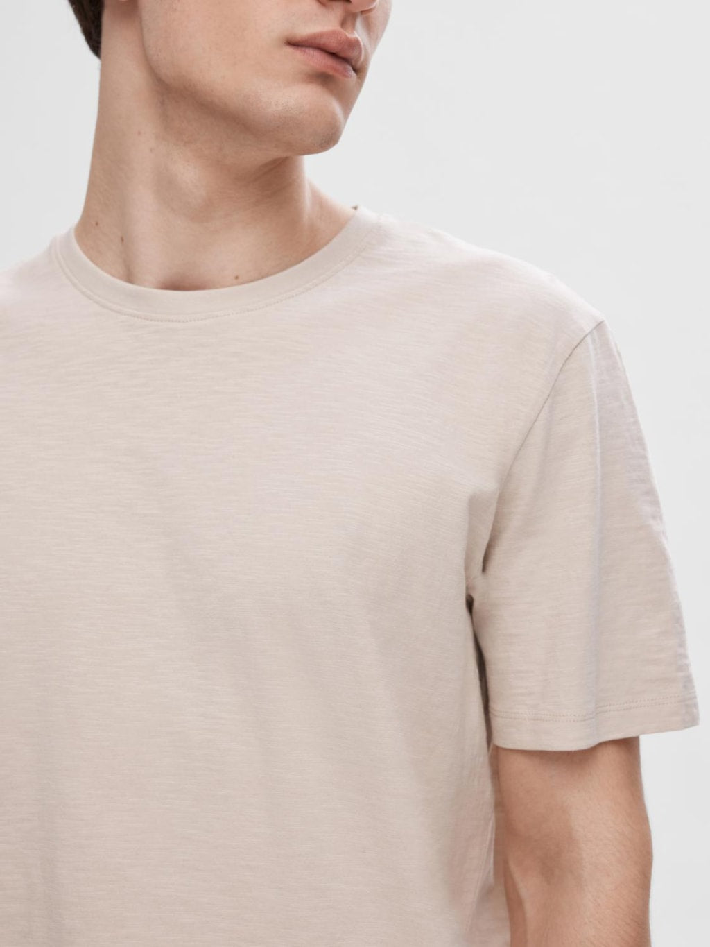 SLHASPEN SLUB SS O-NECK TEE