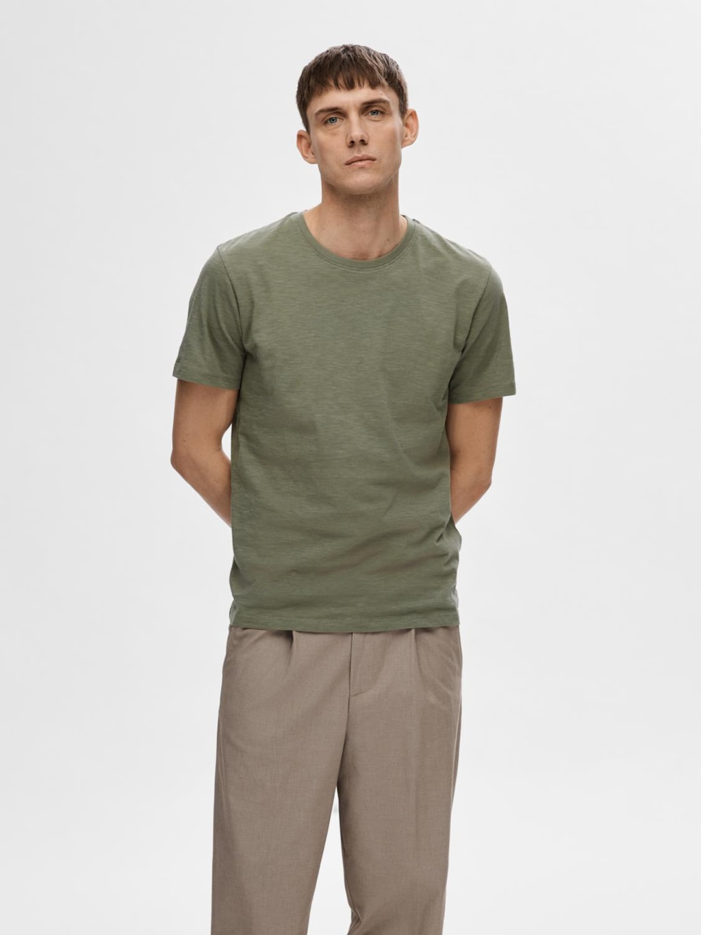 SLHASPEN SLUB SS O-NECK TEE