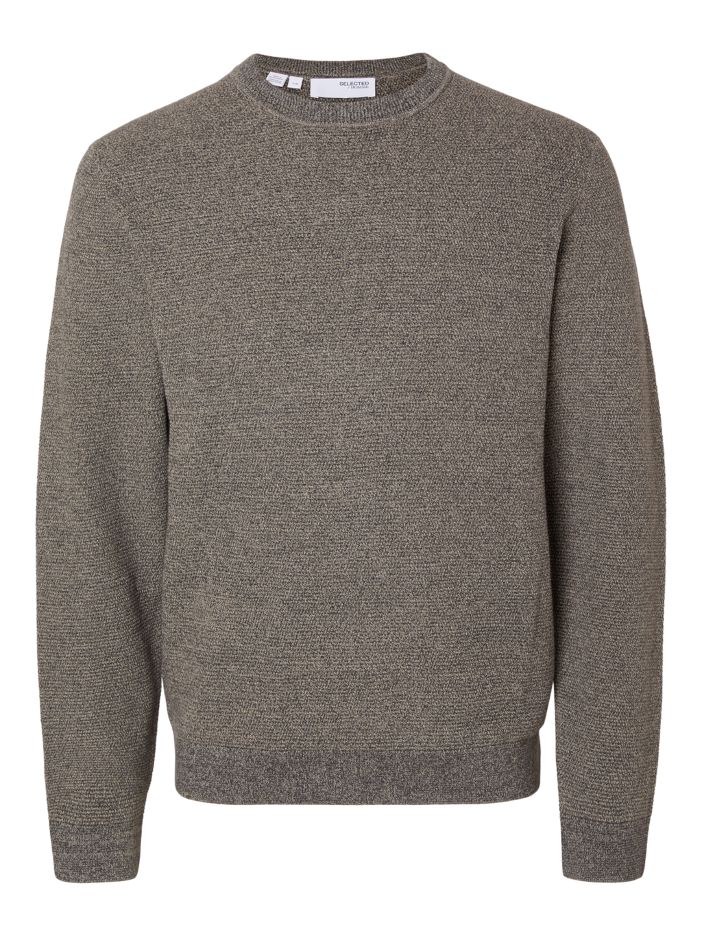 SLHROSS LS KNIT STRUCTURE CREW NECK