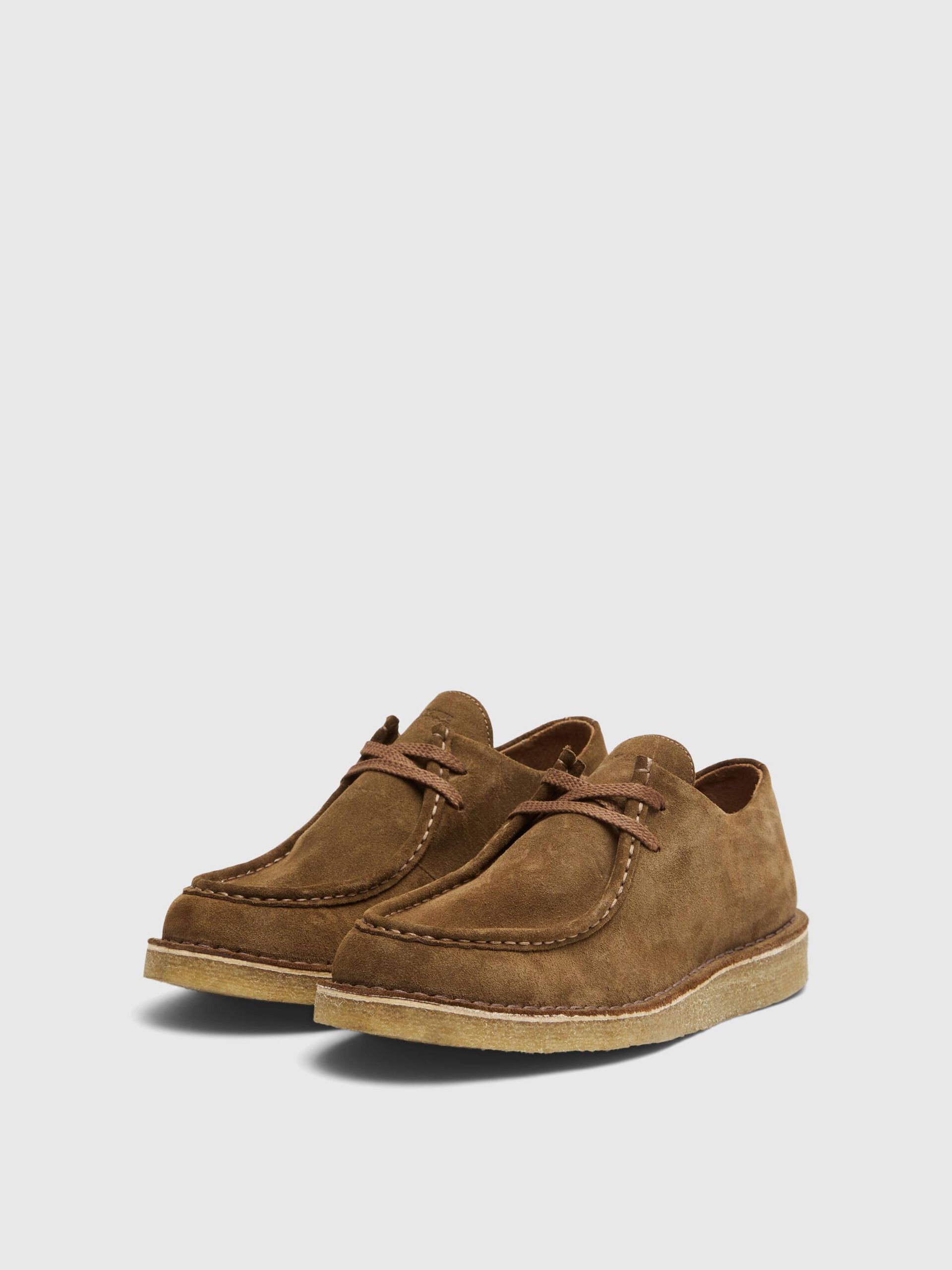 SLHCHRISTIAN SUEDE WEDGE MOC-TOE SHOE